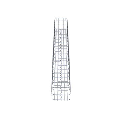 Colonne de gabion carrée galvanisée à chaud, 27 cm x 27 cm, 200 cm de hauteur, MW 5 cm x 10 cm