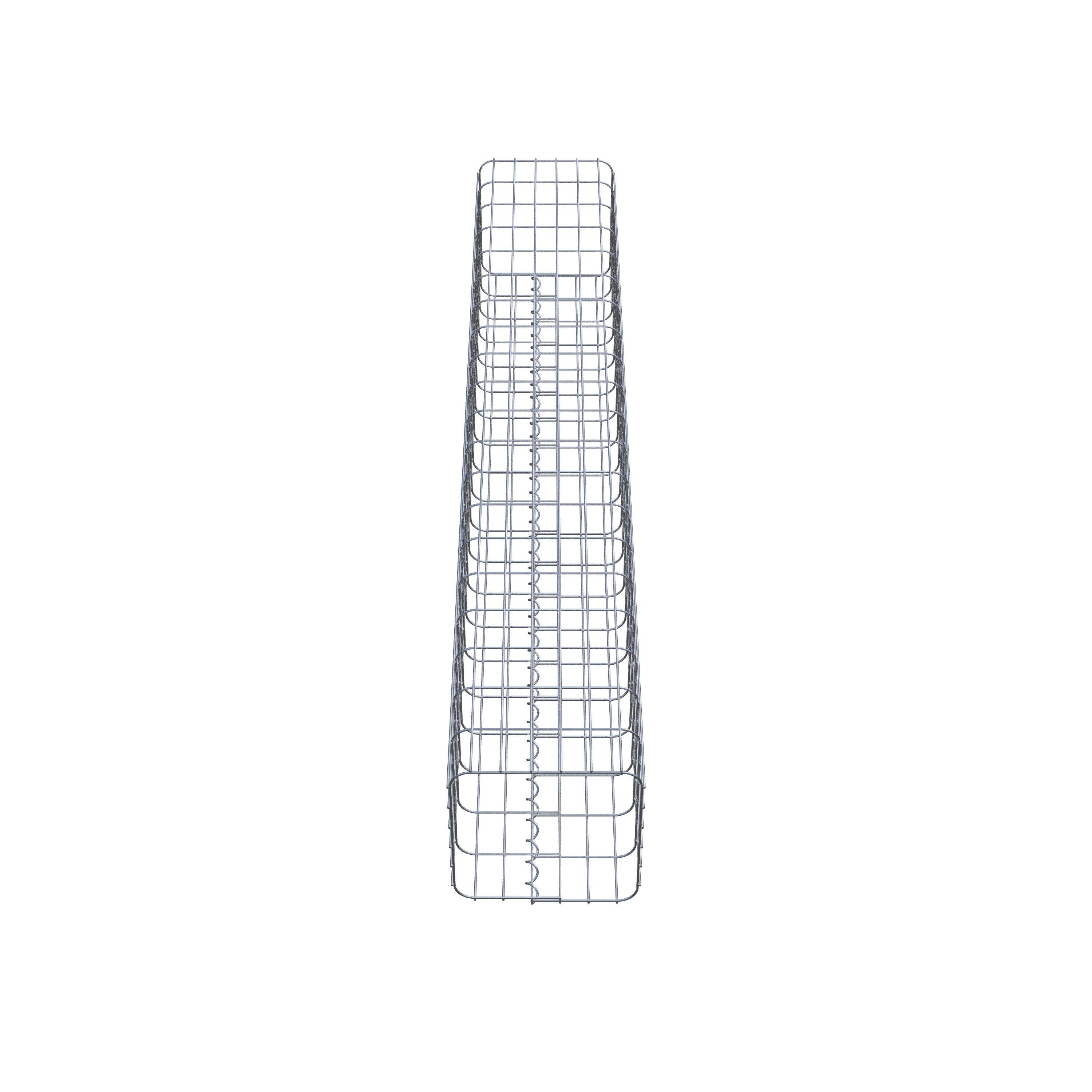 Colonne de gabions, carrée, galvanisée à chaud, 32 cm x 32 cm, hauteur 200 cm, MW 5 x 10 cm