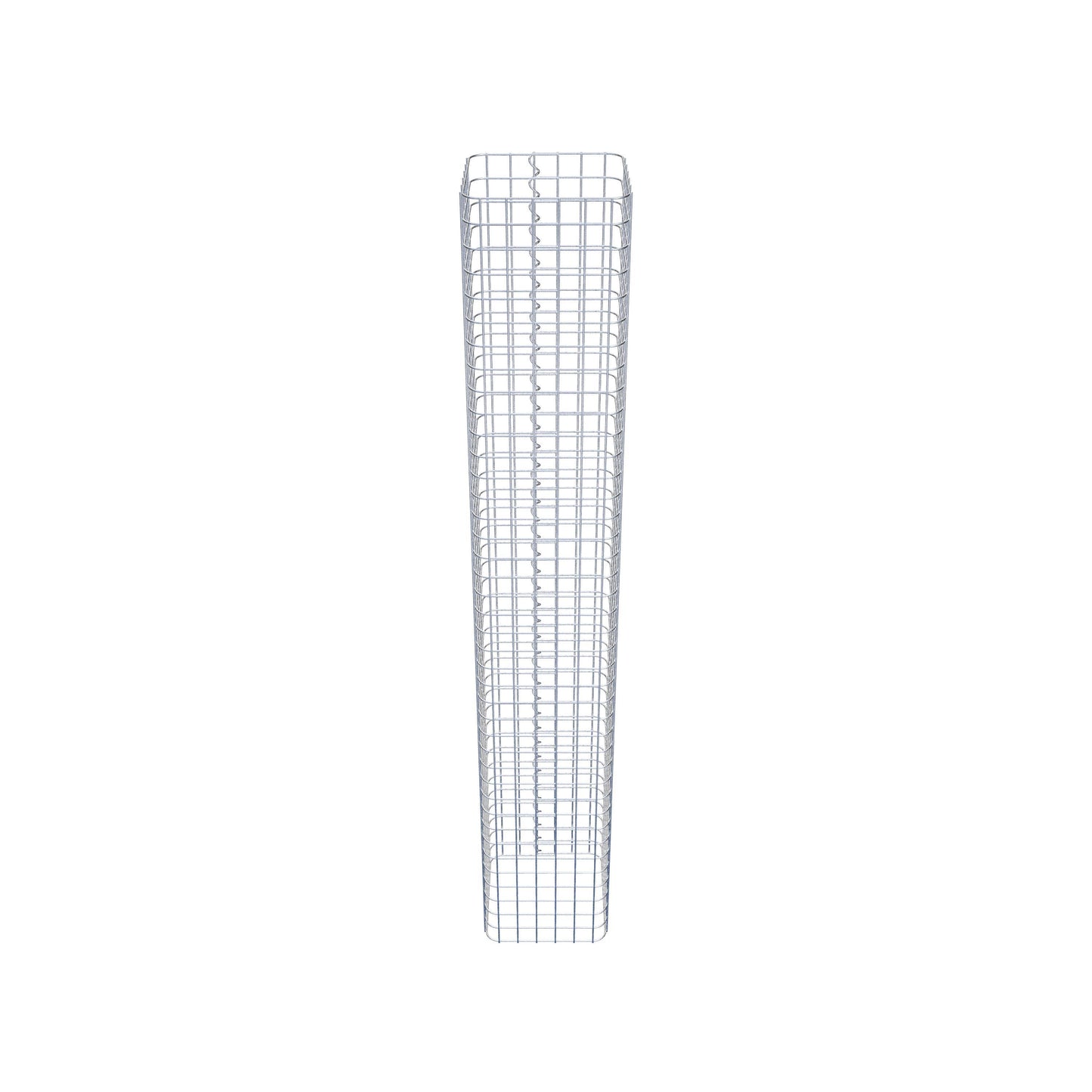 Colonne de gabion carrée galvanisée à chaud, 32 cm x 32 cm, 200 cm de hauteur, MW 5 cm x 5 cm