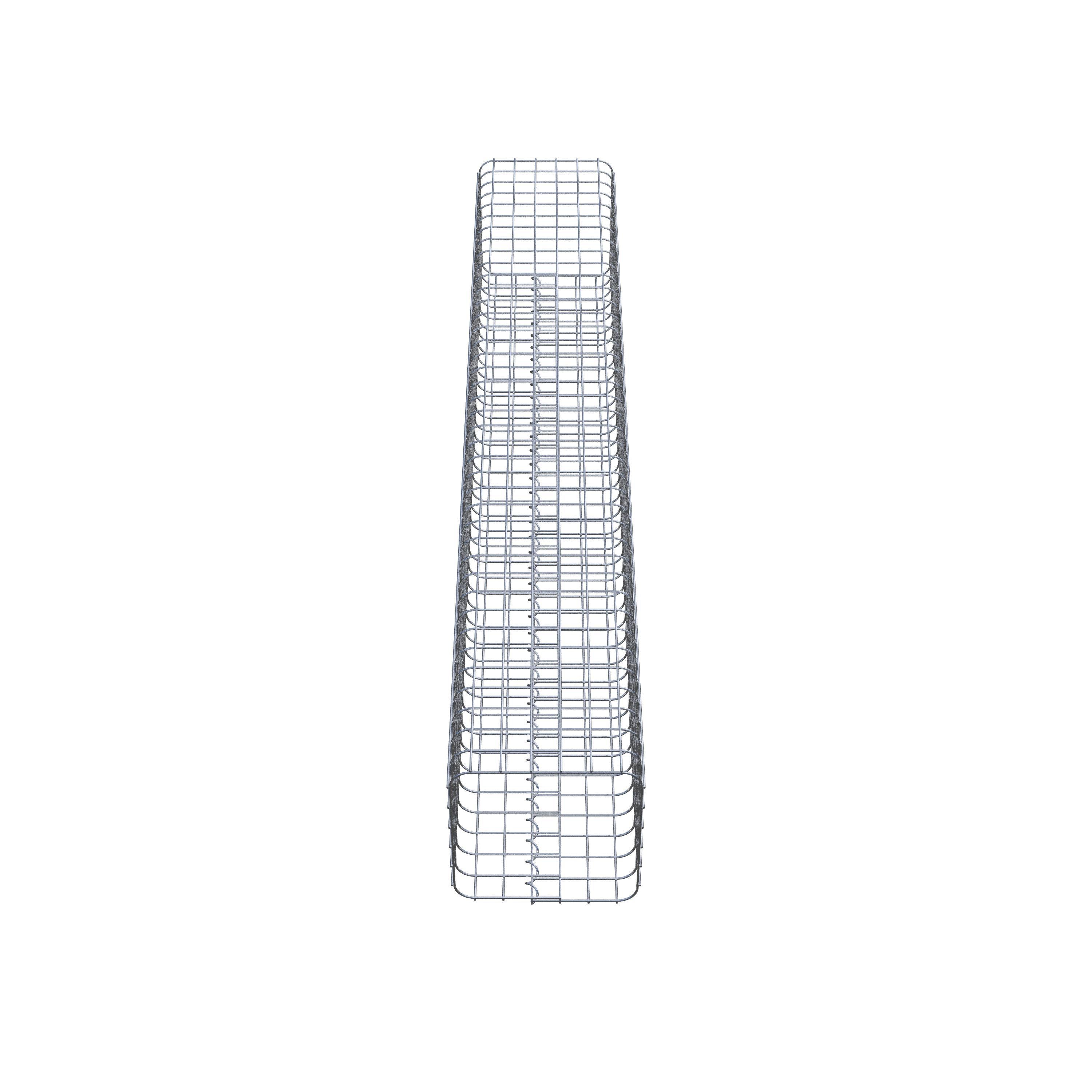 Colonne de gabions, carrée, galvanisée à chaud, 32 cm x 32 cm, hauteur 200 cm, MW 5 cm x 5 cm