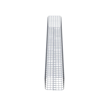 Colonne de gabion carrée galvanisée à chaud, 32 cm x 32 cm, 200 cm de hauteur, MW 5 cm x 5 cm