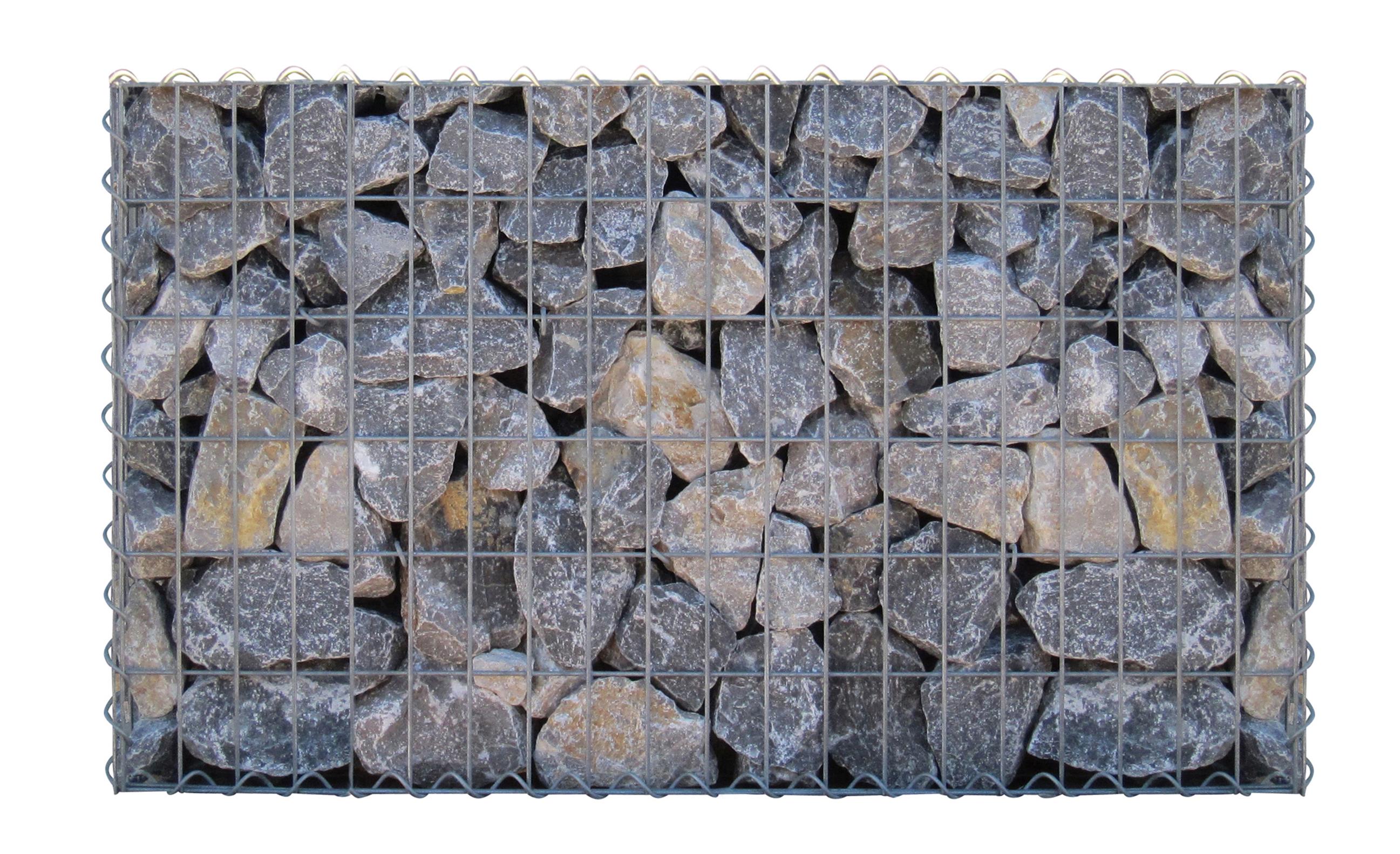 Gabião 100 cm x 60 cm x 30 cm (C x A x P), malhagem 5 cm x 10 cm, espiral