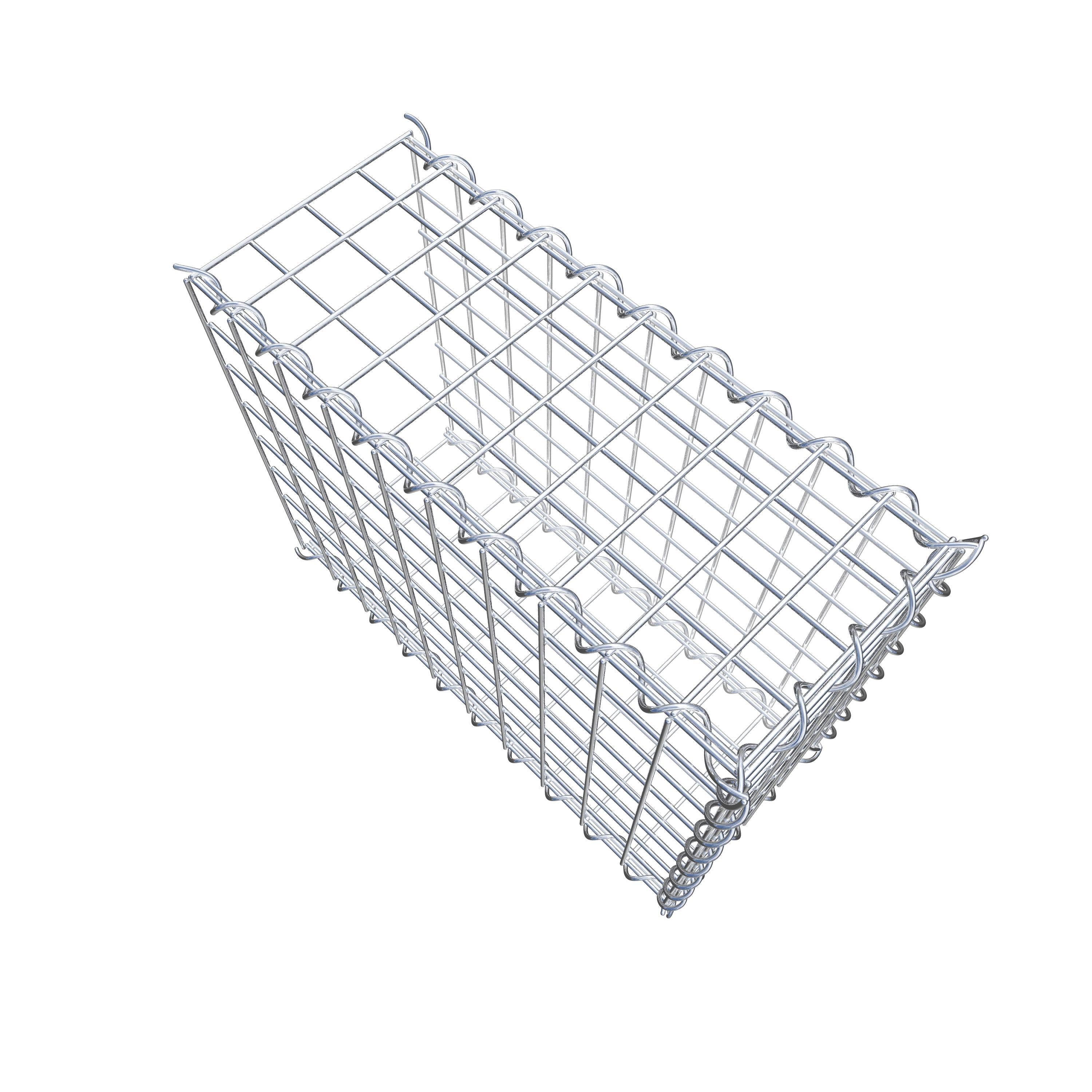 Gabion sur toile type 2 50 cm x 40 cm x 20 cm (L x H x P), maille 5 cm x 5 cm, spirale