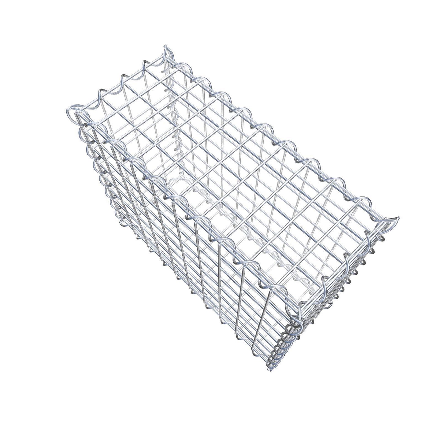Gabion 50 cm x 40 cm x 20 cm (L x H x D), maskestørrelse 5 cm x 5 cm, spiral