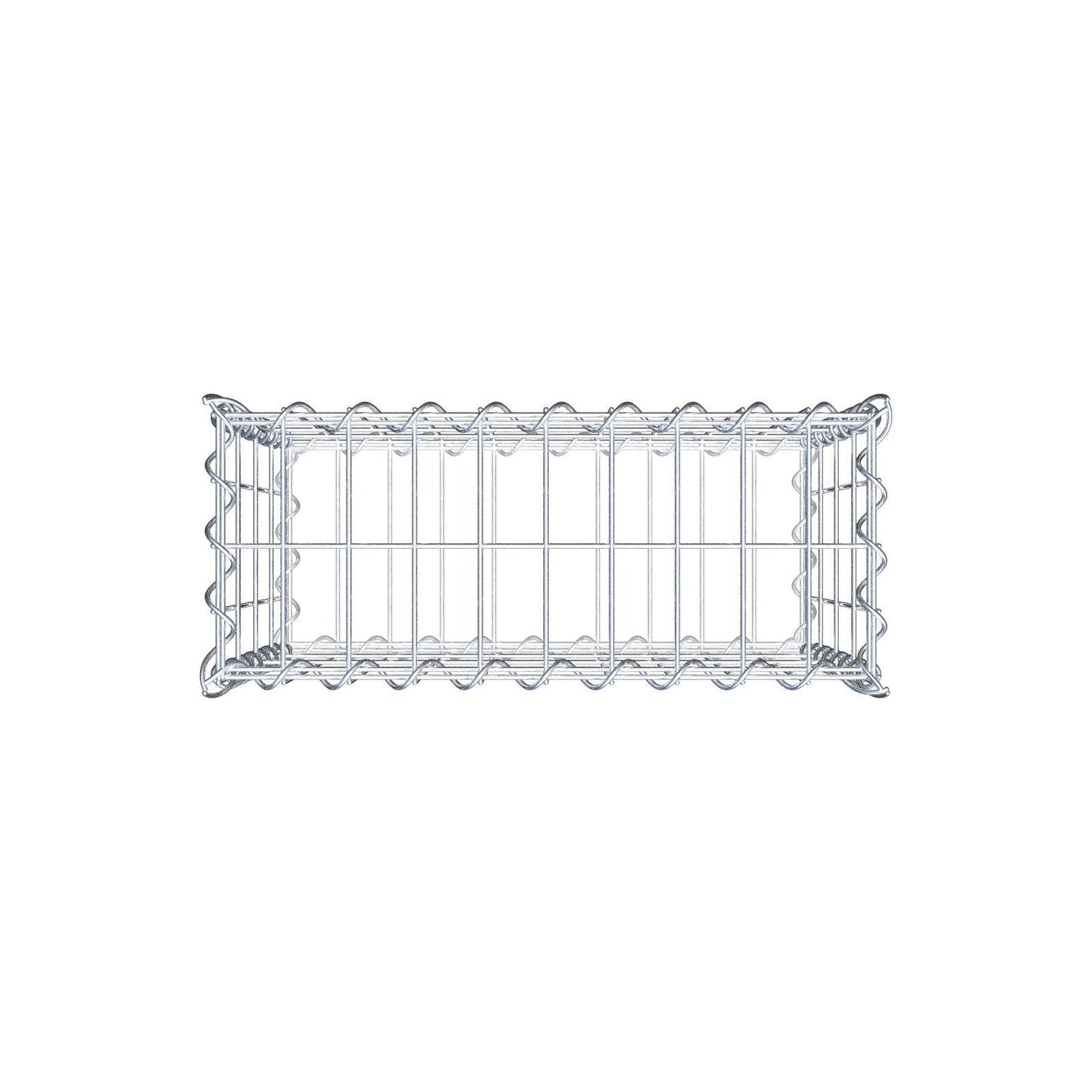Gabione 50 cm x 40 cm x 20 cm (L x H x T), Maschenweite 5 cm x 10 cm, Spirale