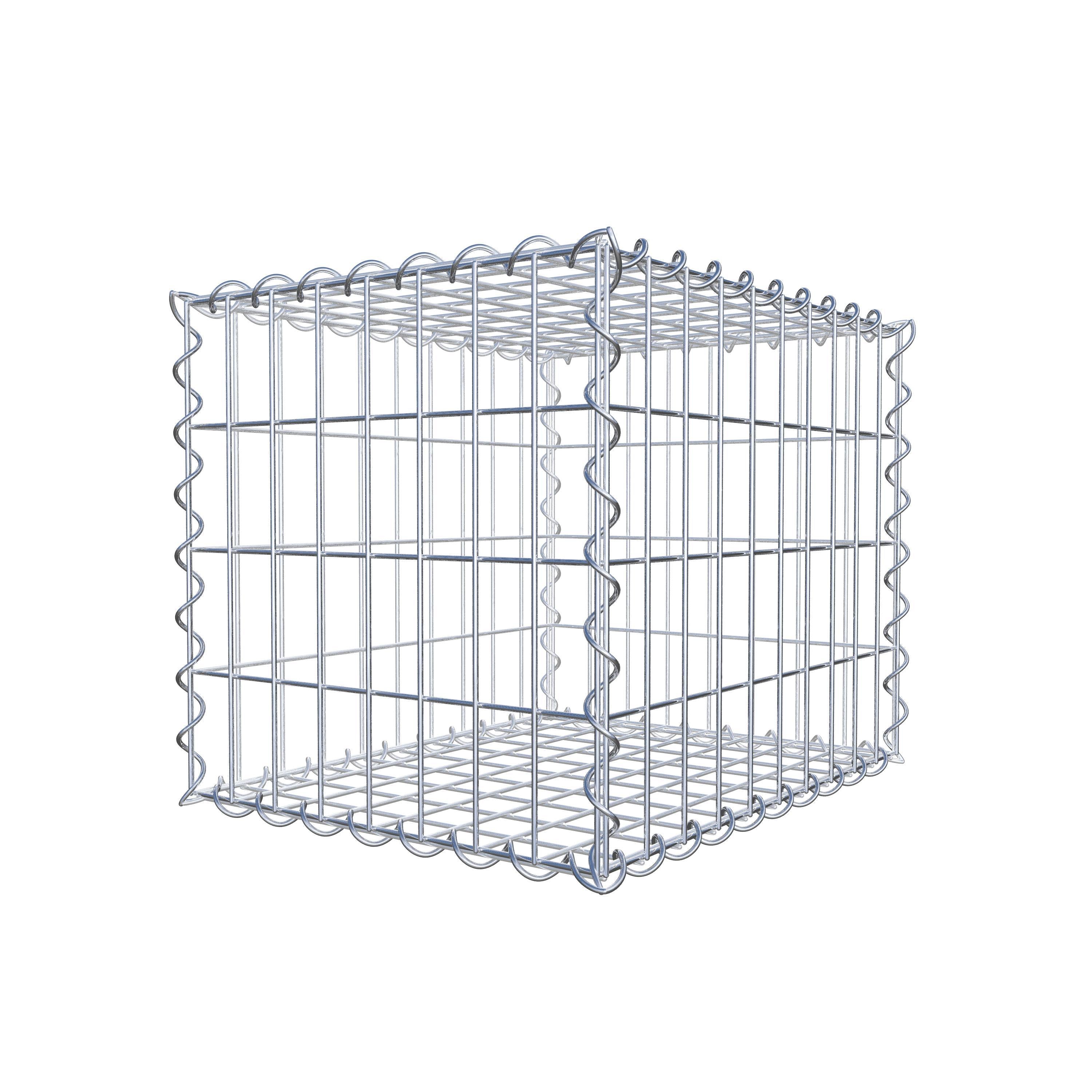 Gabion 50 cm x 40 cm x 40 cm (L x H x P), maille 5 cm x 10 cm, spirale