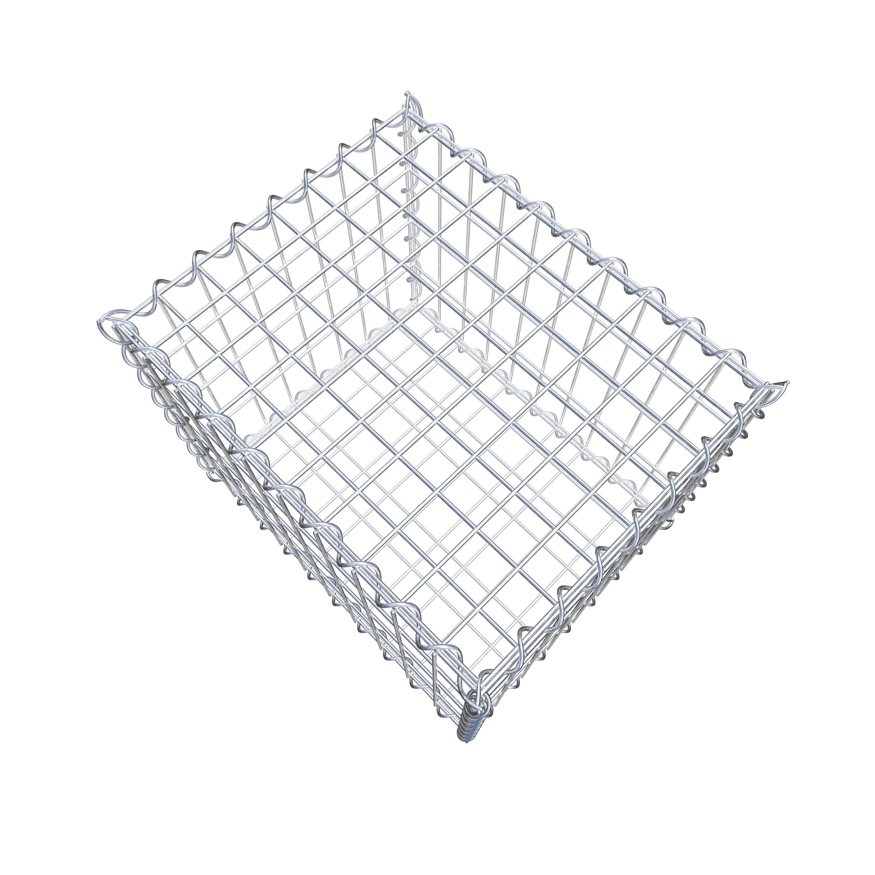 Gabion 50 cm x 40 cm x 40 cm (L x H x P), maille 5 cm x 10 cm, spirale