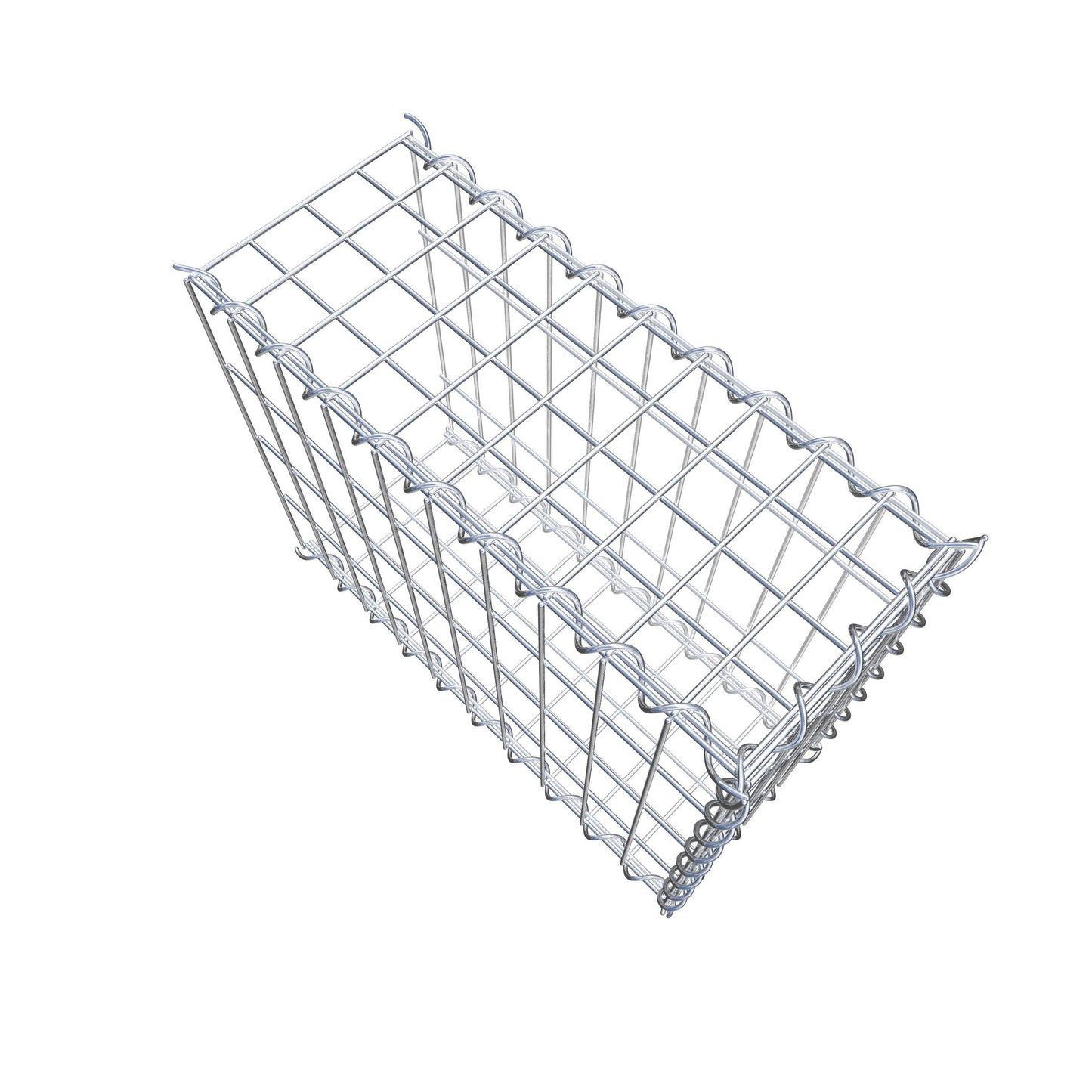 Gabion rapporté type 2 50 cm x 40 cm x 20 cm (L x H x P), mailles 5 cm x 10 cm, spirale