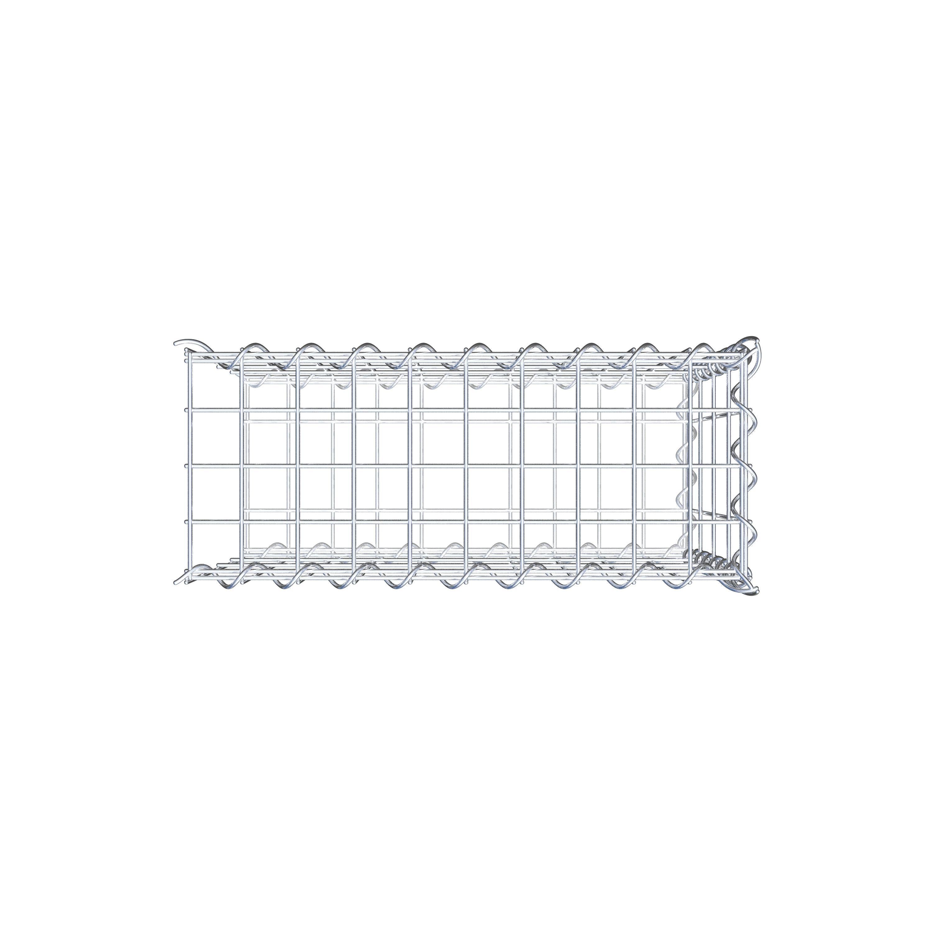 Grown-on gabion type 2 50 cm x 40 cm x 20 cm (L x H x D), mesh size 5 cm x 10 cm, spiral