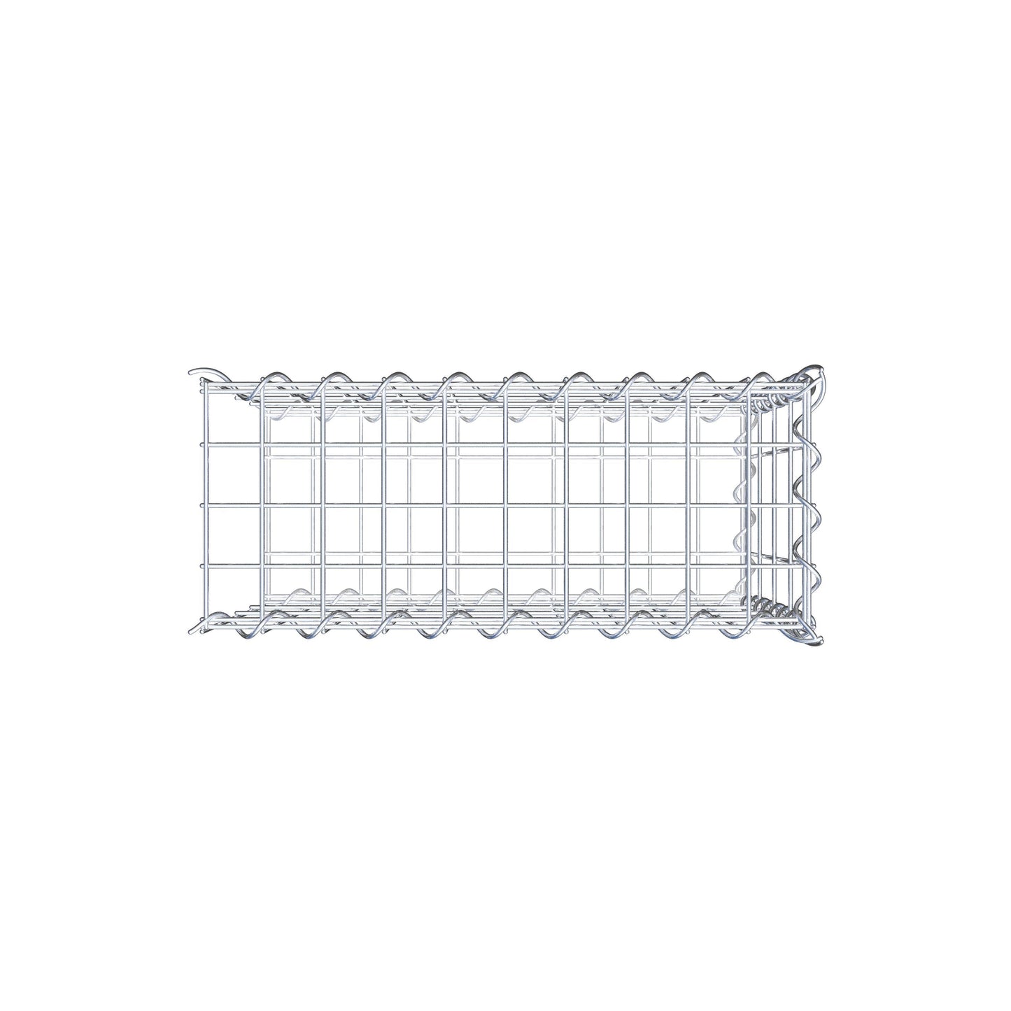 Gabion rapporté type 2 50 cm x 40 cm x 20 cm (L x H x P), mailles 5 cm x 10 cm, spirale