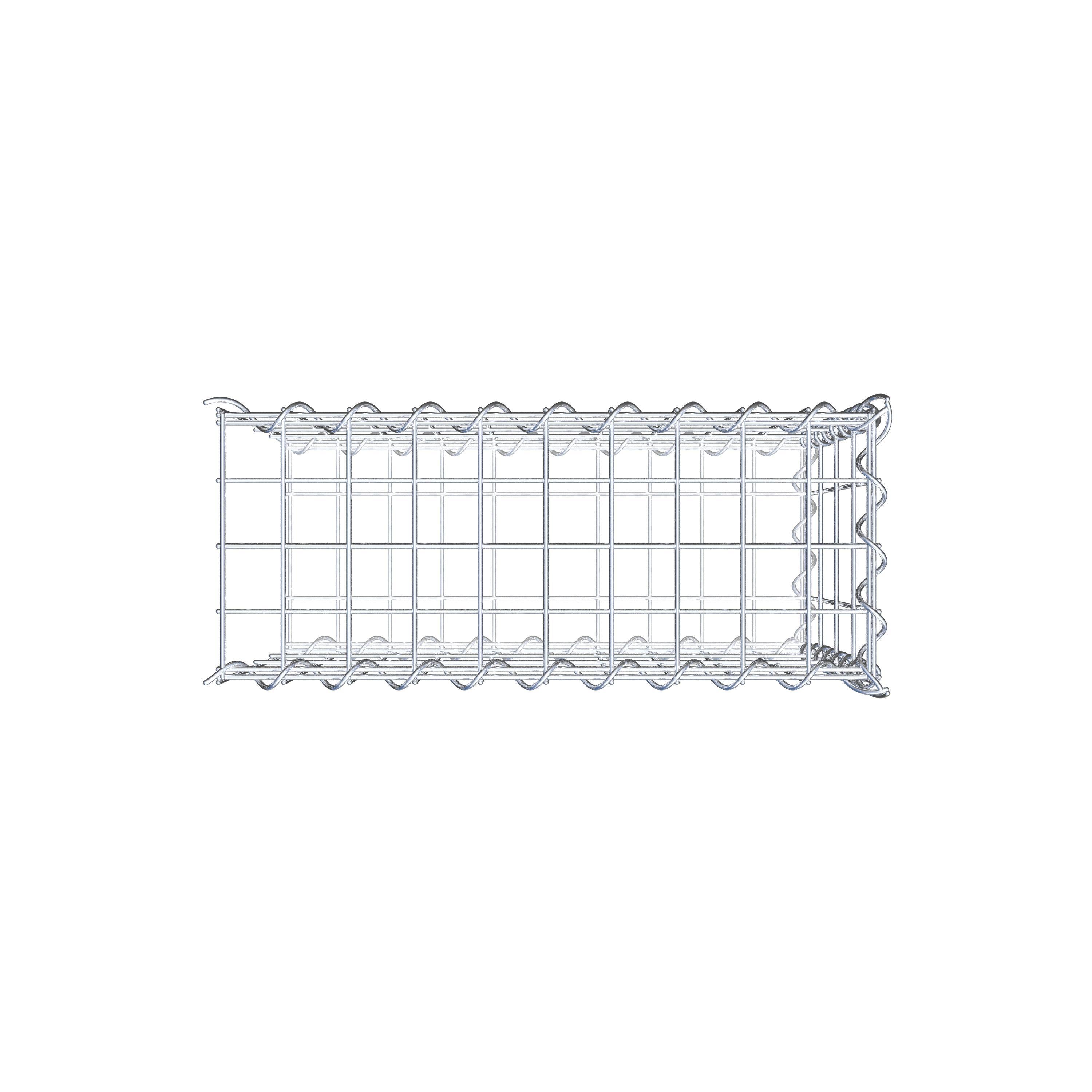 Gabion sur toile type 2 50 cm x 40 cm x 20 cm (L x H x P), maille 5 cm x 10 cm, spirale