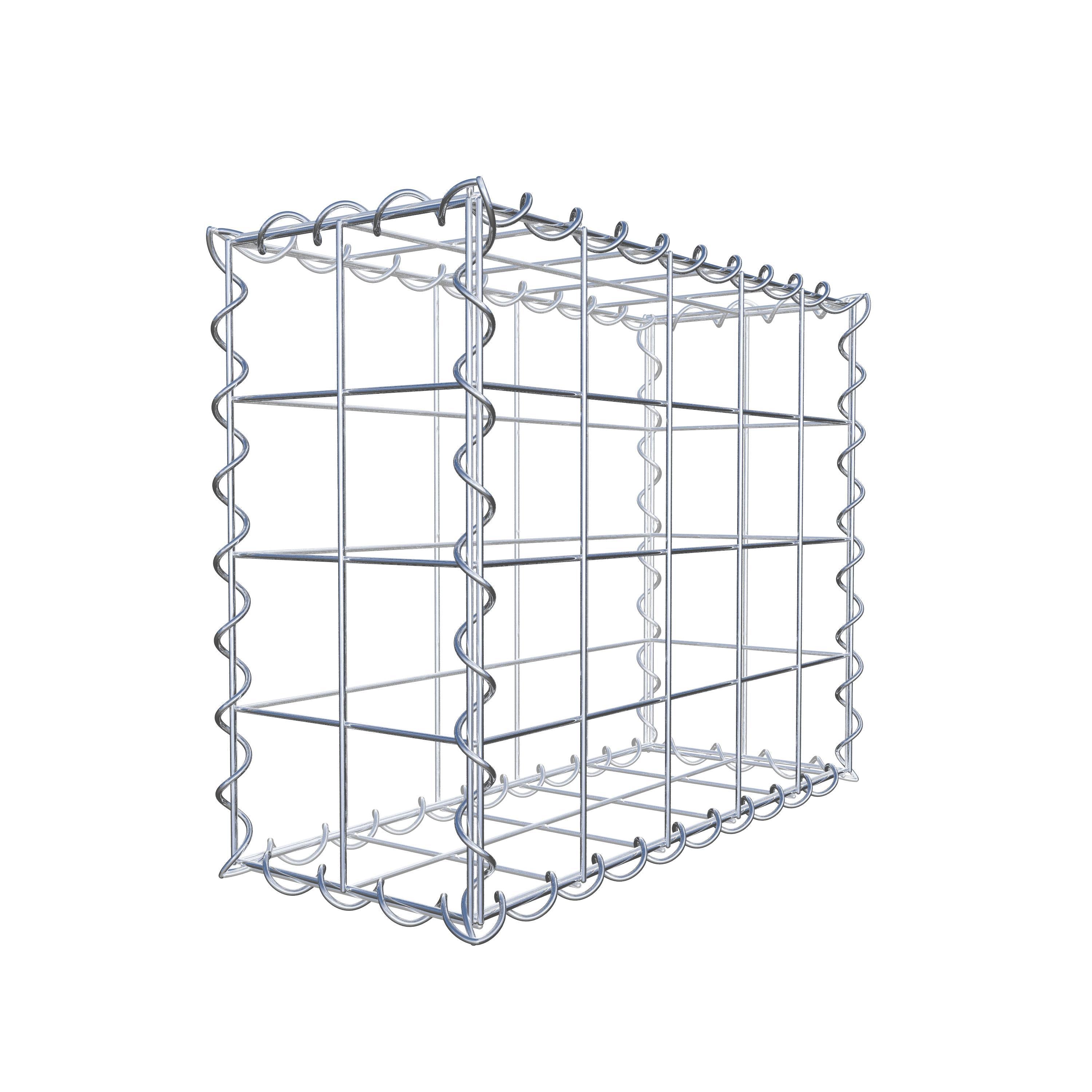 Gabion 50 cm x 40 cm x 20 cm (L x H x P), maille 10 cm x 10 cm, spirale