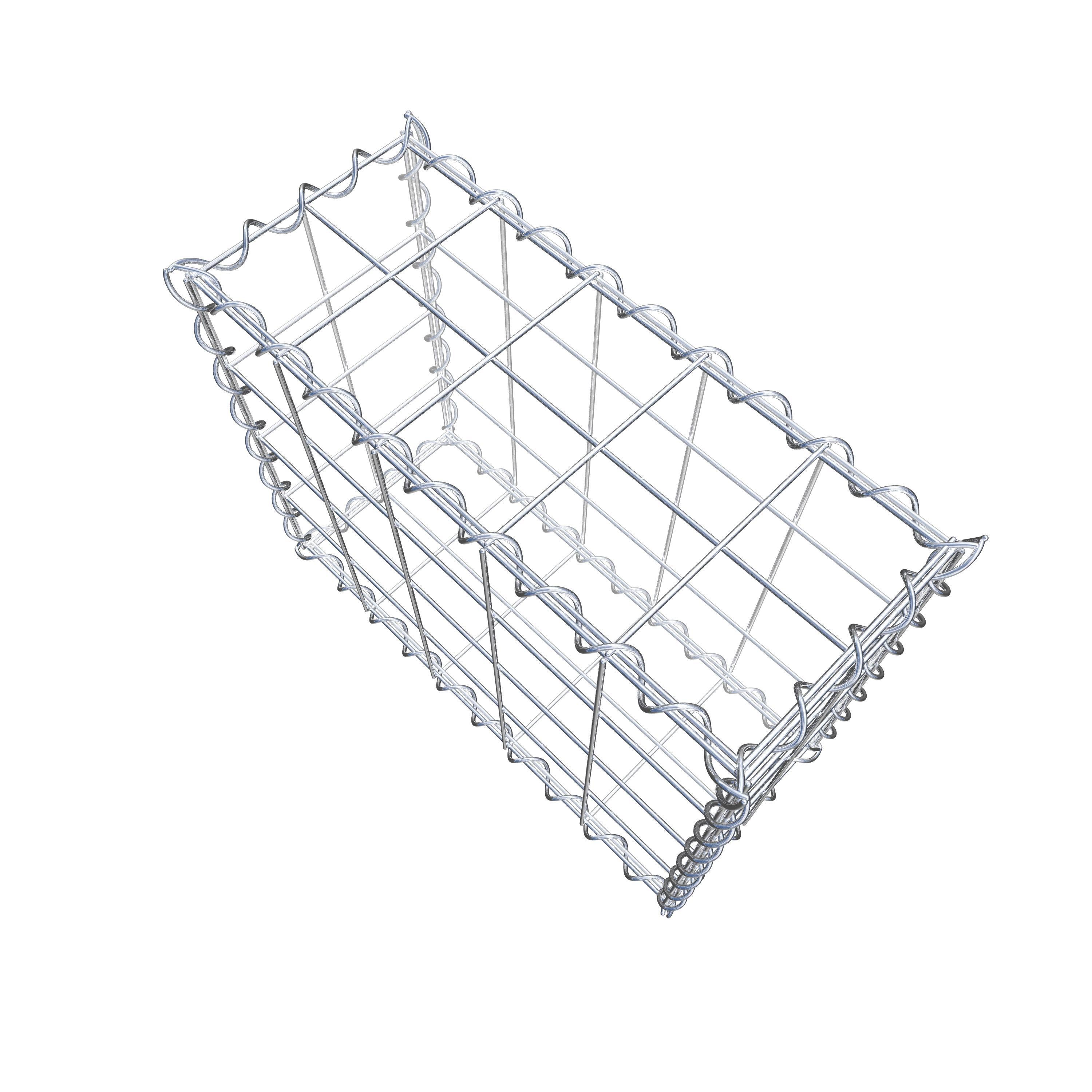 Gabion 50 cm x 40 cm x 20 cm (L x H x P), maille 10 cm x 10 cm, spirale