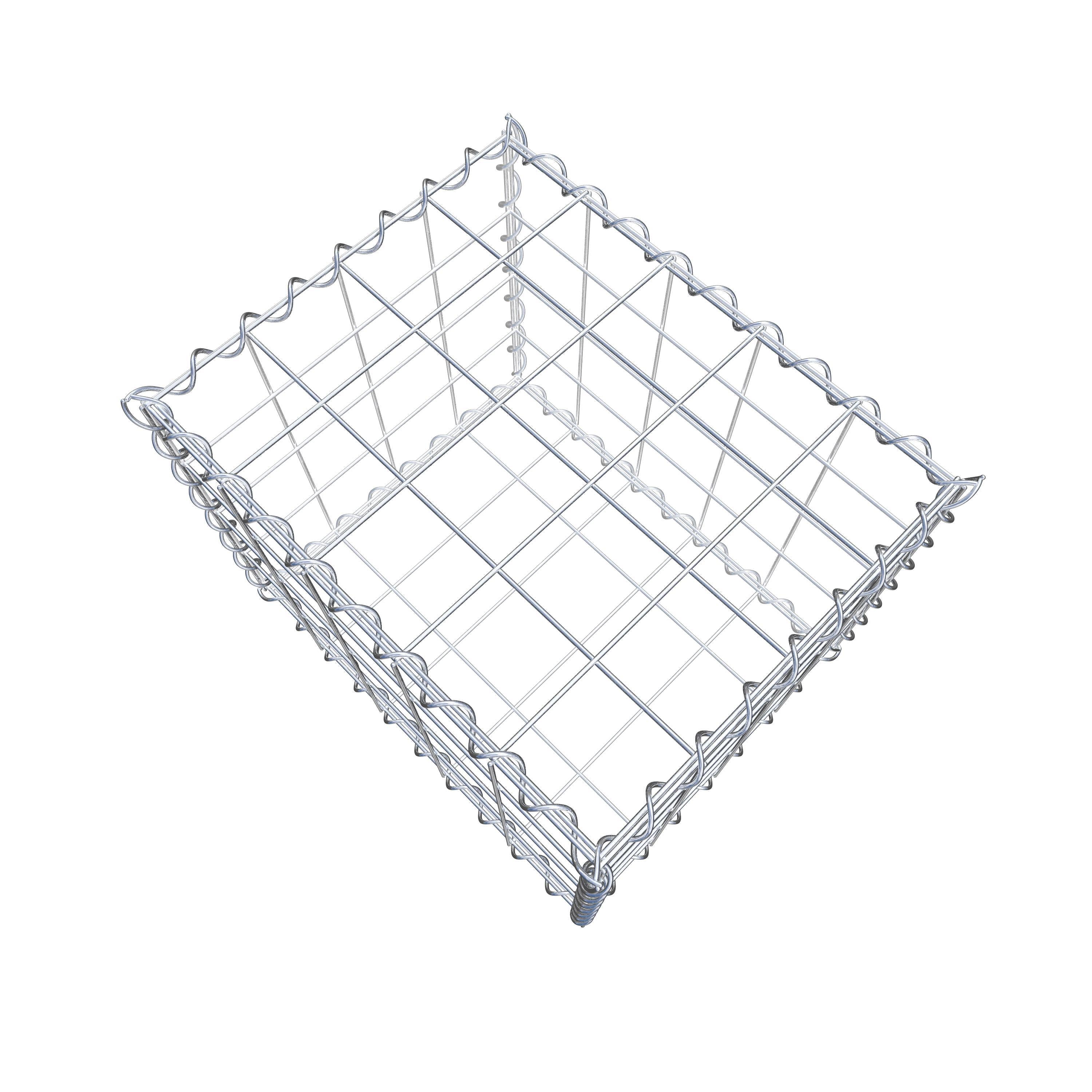 Gabion 50 cm x 40 cm x 40 cm (L x H x P), maille 10 cm x 10 cm, spirale