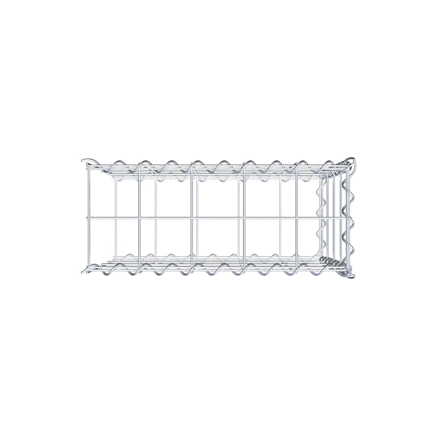 Add-on schanskorf type 2 50 cm x 40 cm x 20 cm (L x H x D), maaswijdte 10 cm x 10 cm, spiraal