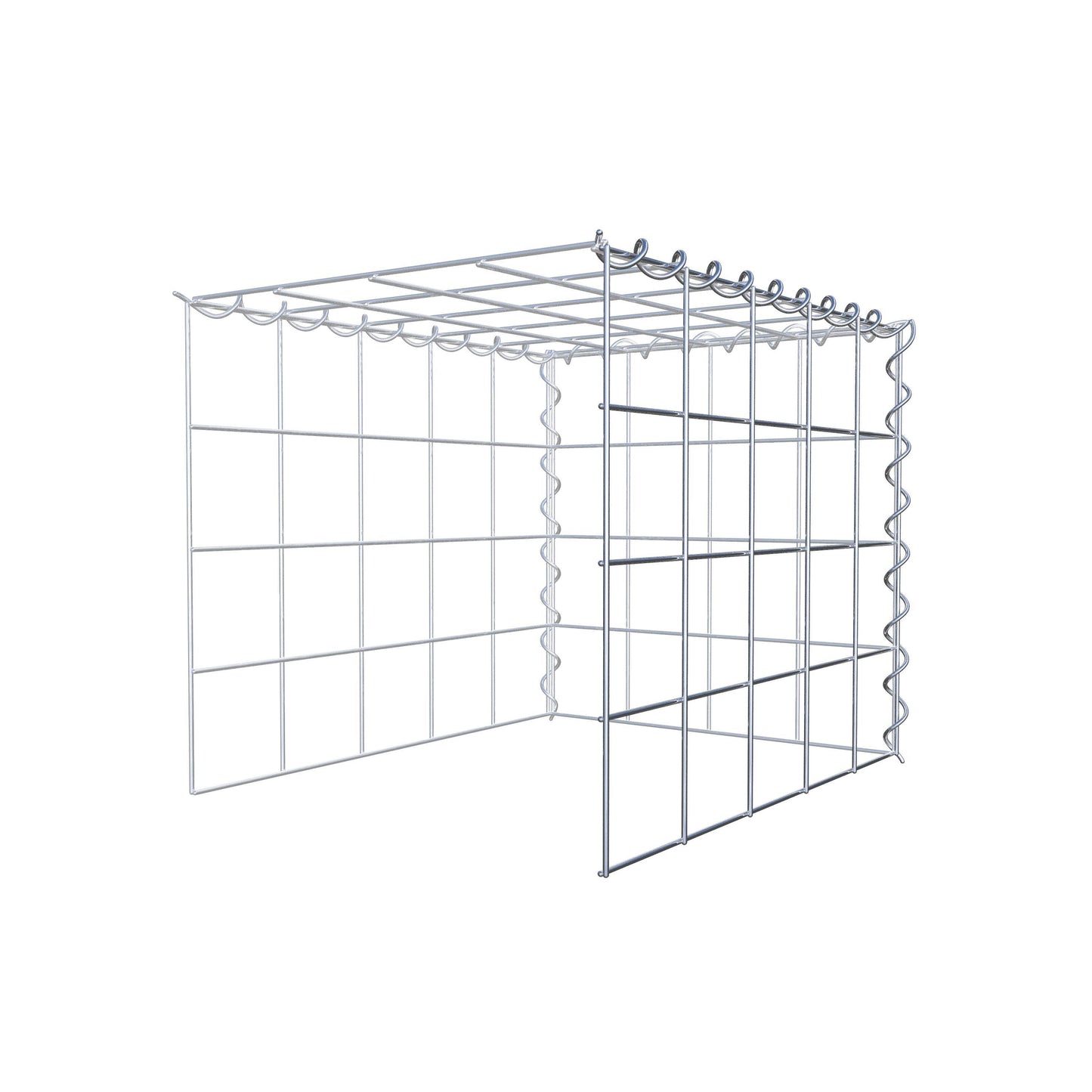 Gabion rapporté type 4 50 cm x 40 cm x 40 cm (L x H x P), mailles 10 cm x 10 cm, spirale