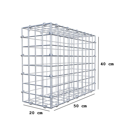 Gabion 50 cm x 40 cm x 20 cm (L x H x P), mailles 5 x 5 cm, anneau en spirale
