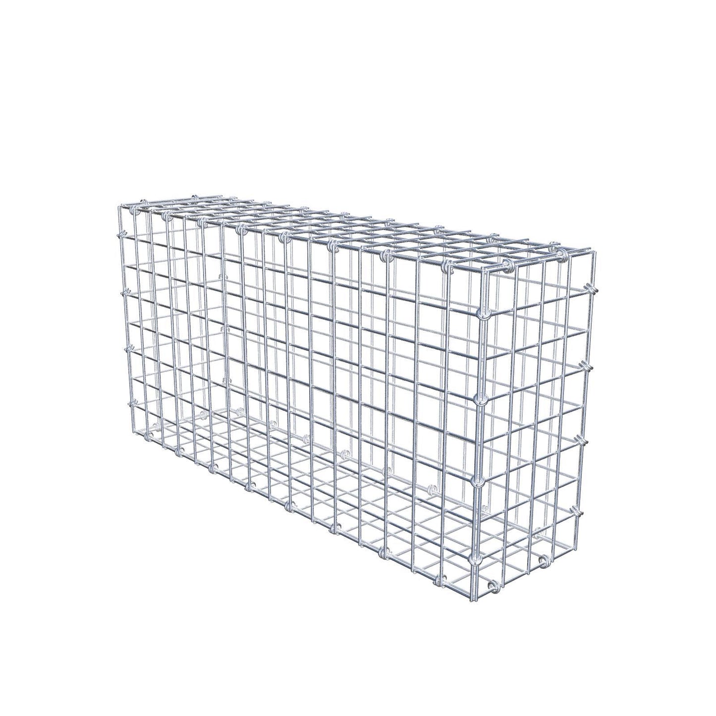 Gabion 80 cm x 40 cm x 20 cm (L x H x D), maskestørrelse 5 x 5 cm, spiralring