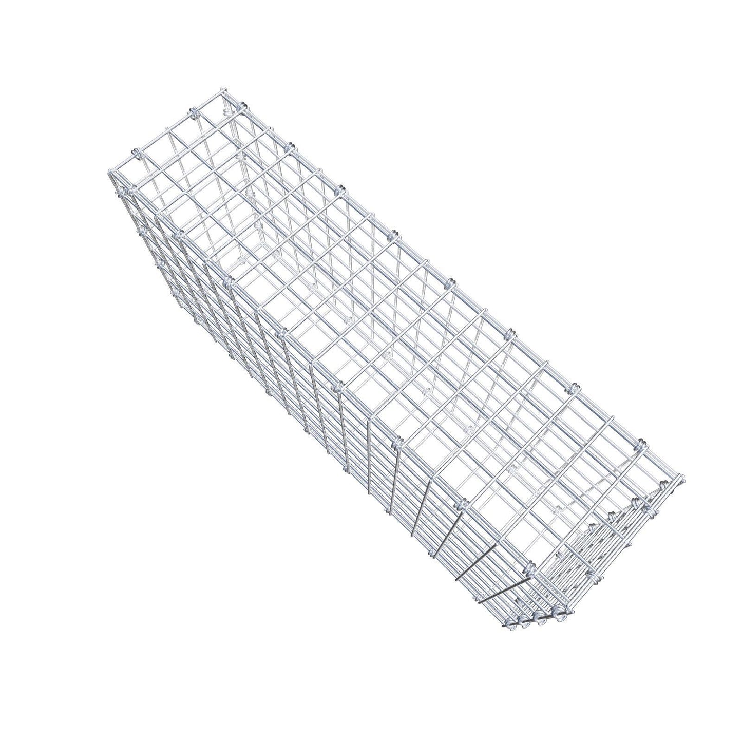 Gabion 80 cm x 40 cm x 20 cm (L x H x D), maskestørrelse 5 x 5 cm, spiralring