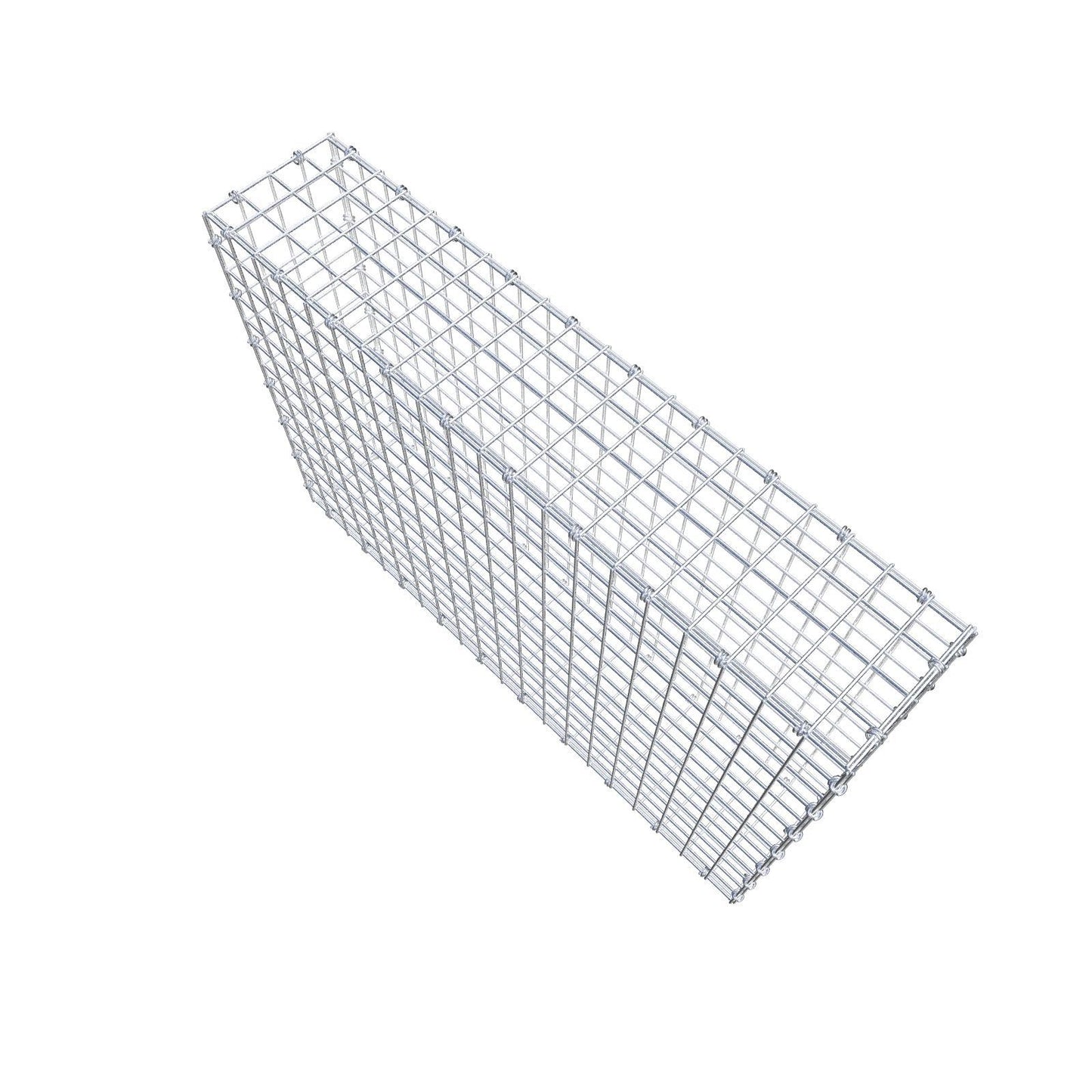 Gabion 100 cm x 70 cm x 20 cm (L x H x D), maskstorlek 5 x 5 cm, spiralring