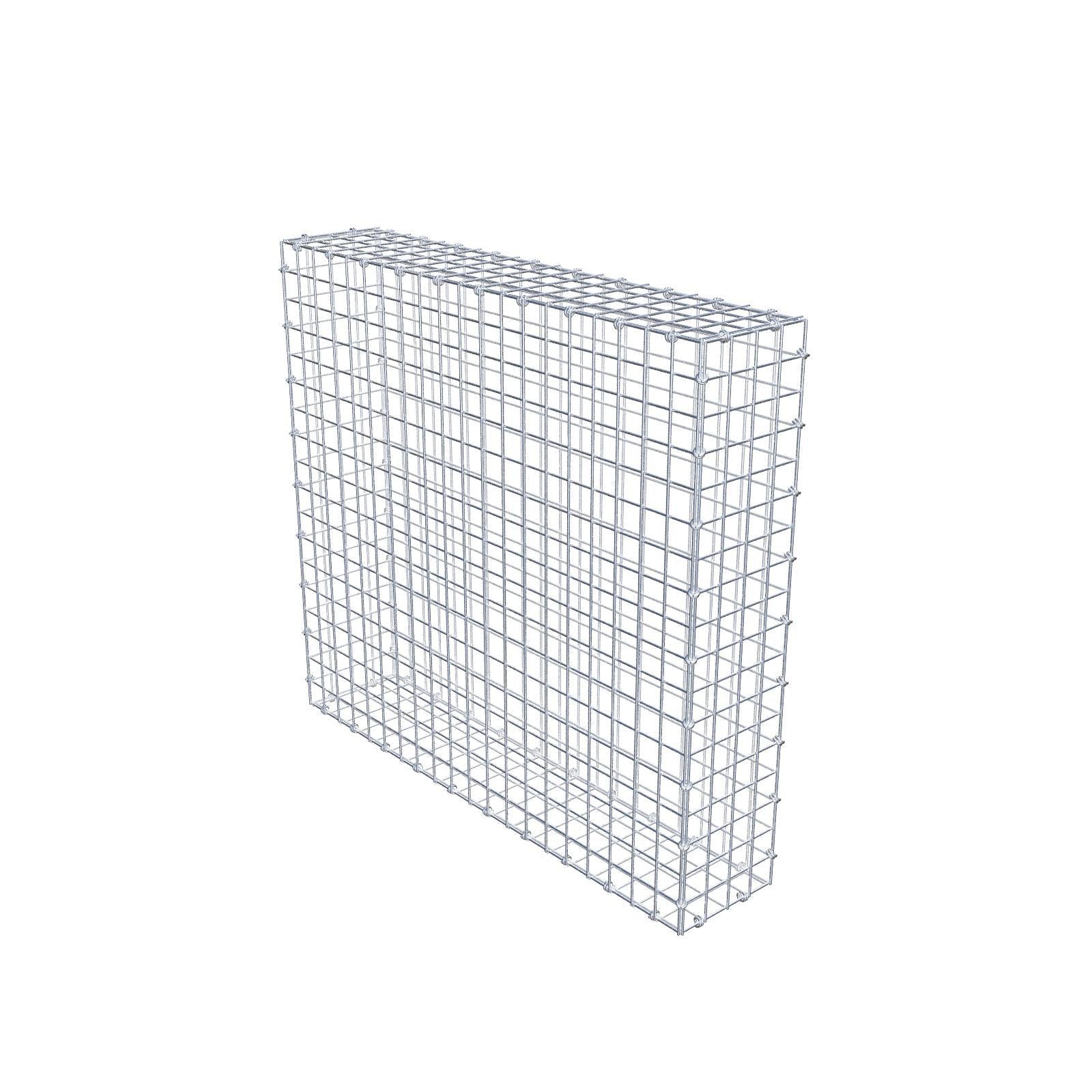 Gabion 100 cm x 90 cm x 20 cm (L x H x D), maskstorlek 5 x 5 cm, spiralring