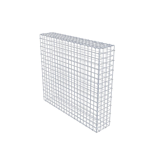 Gabion 100 cm x 90 cm x 20 cm (L x H x D), maskstorlek 5 x 5 cm, spiralring