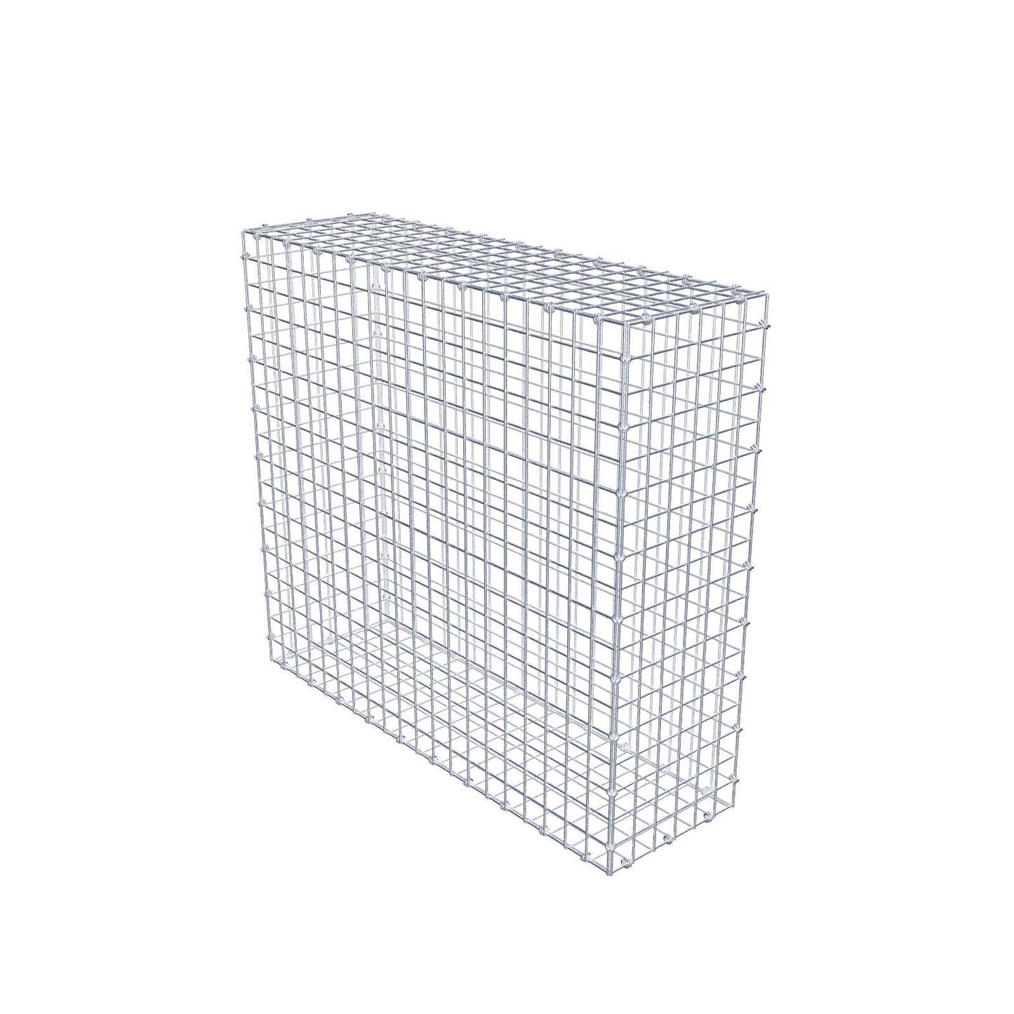 Gabion 100 cm x 90 cm x 30 cm (L x H x D), maskstorlek 5 x 5 cm, spiralring