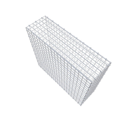 Gabion 100 cm x 90 cm x 30 cm (L x H x D), maskstorlek 5 x 5 cm, spiralring