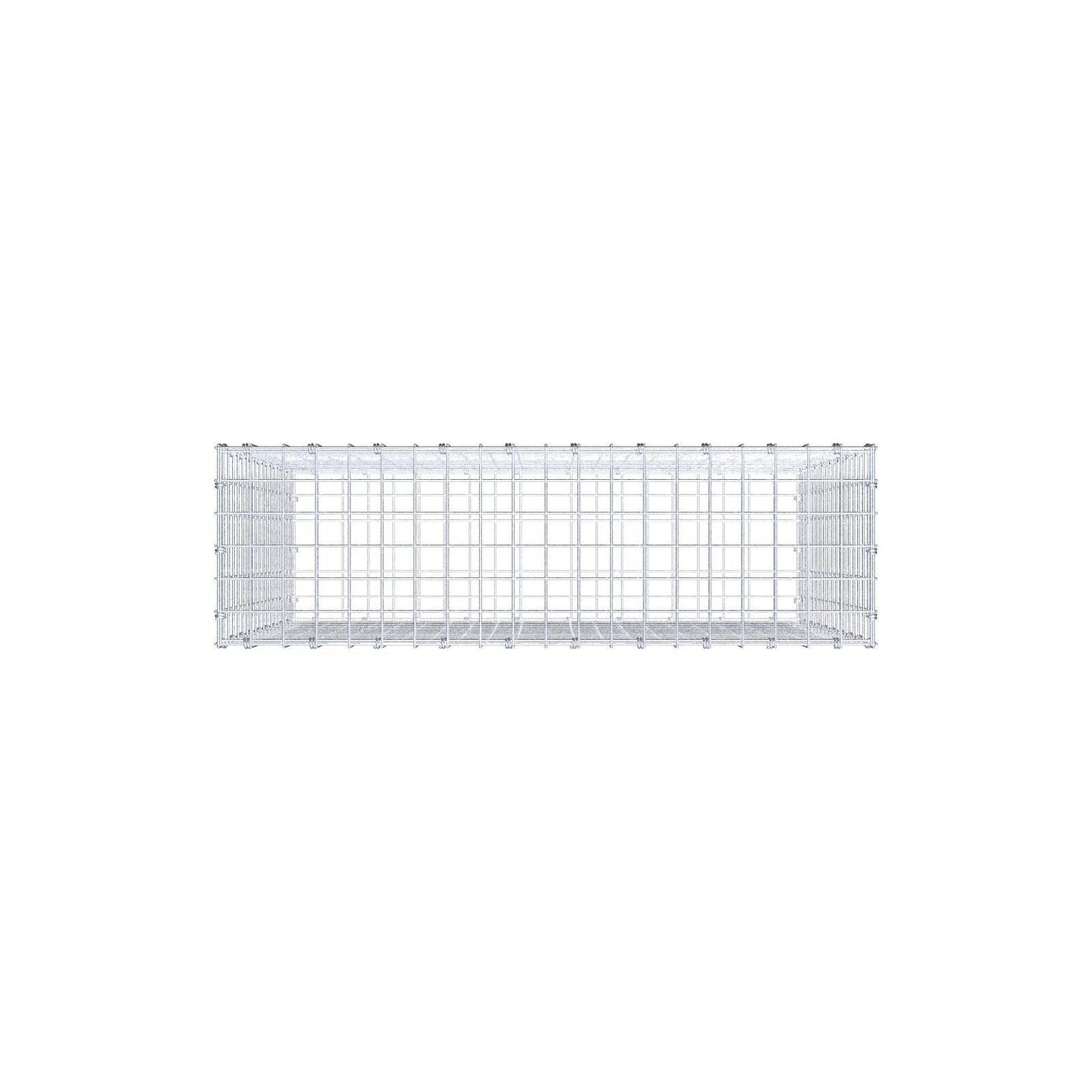 Gabion 100 cm x 90 cm x 30 cm (L x H x D), maskstorlek 5 x 5 cm, spiralring