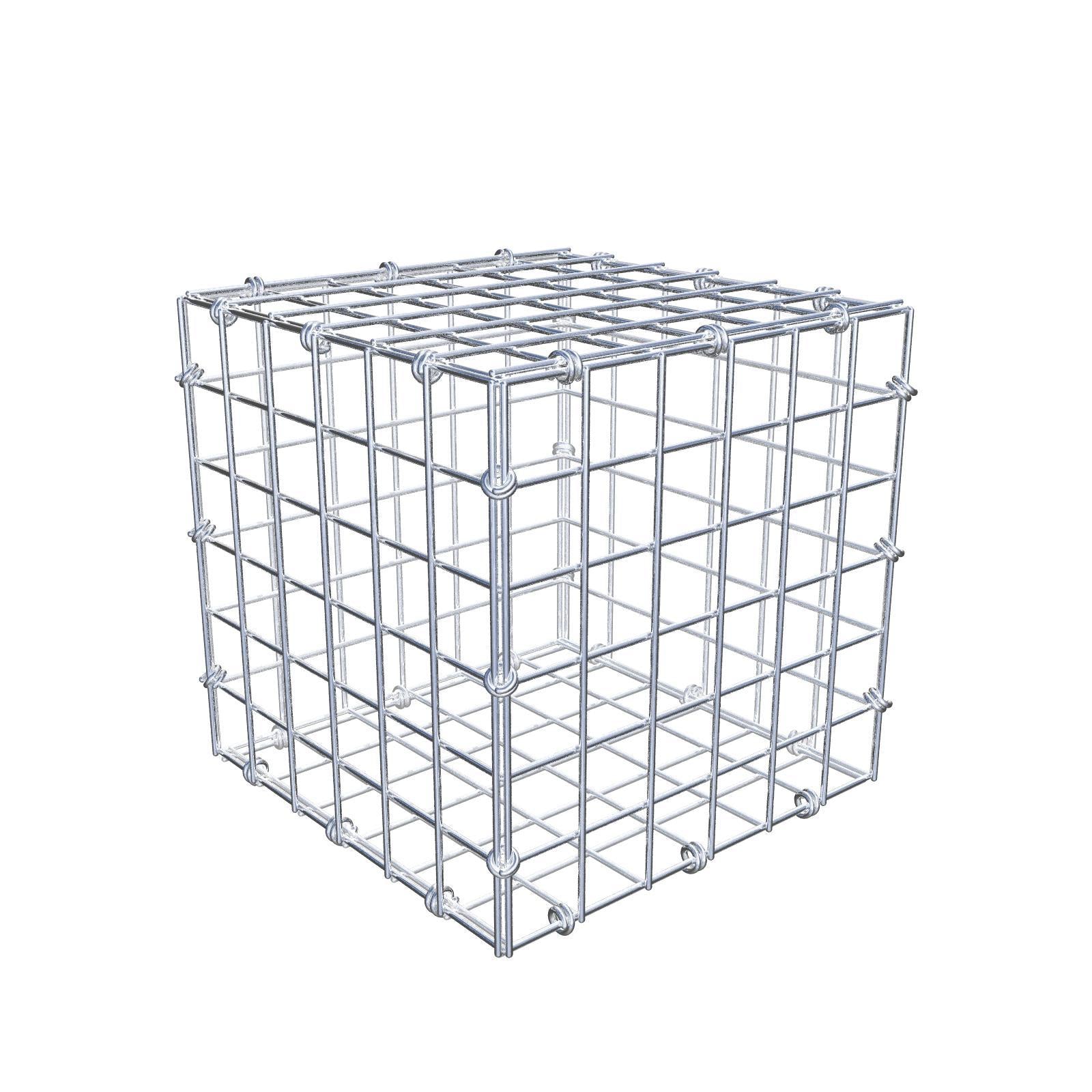 Gabion 30 cm x 30 cm x 30 cm (L x H x P), mailles 5 x 5 cm, anneau en spirale