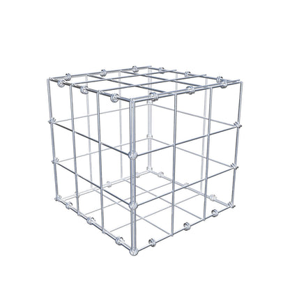 Gabion 30 cm x 30 cm x 30 cm (L x H x D), maskestørrelse 10 x 10 cm, spiralring
