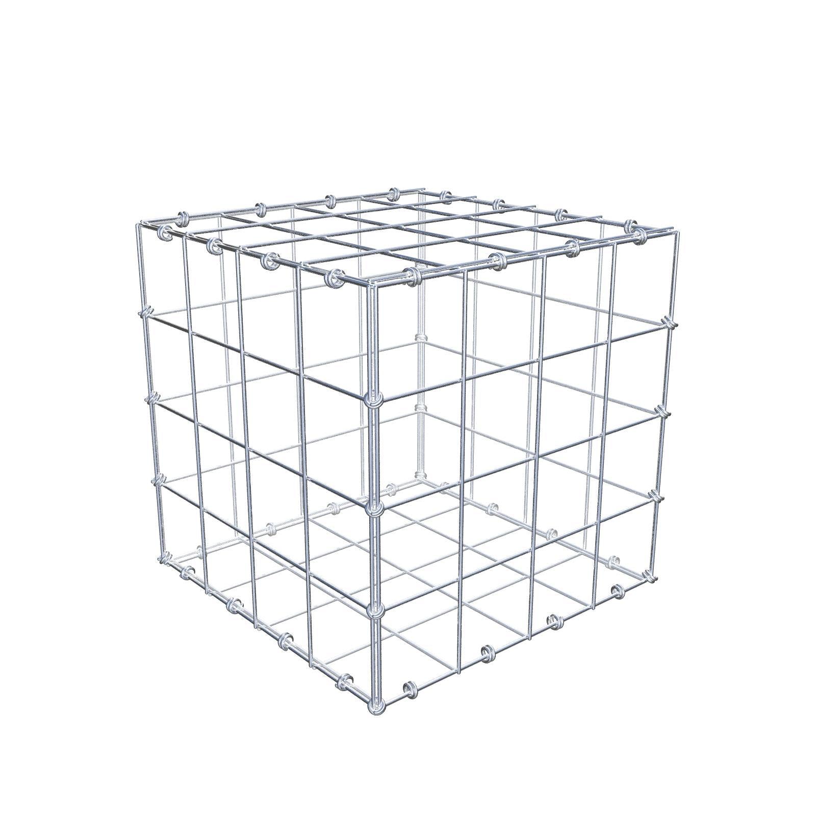 Gabione 40 cm x 40 cm x 40 cm (L x H x T), Maschenweite 10 x 10 cm, Spiralring