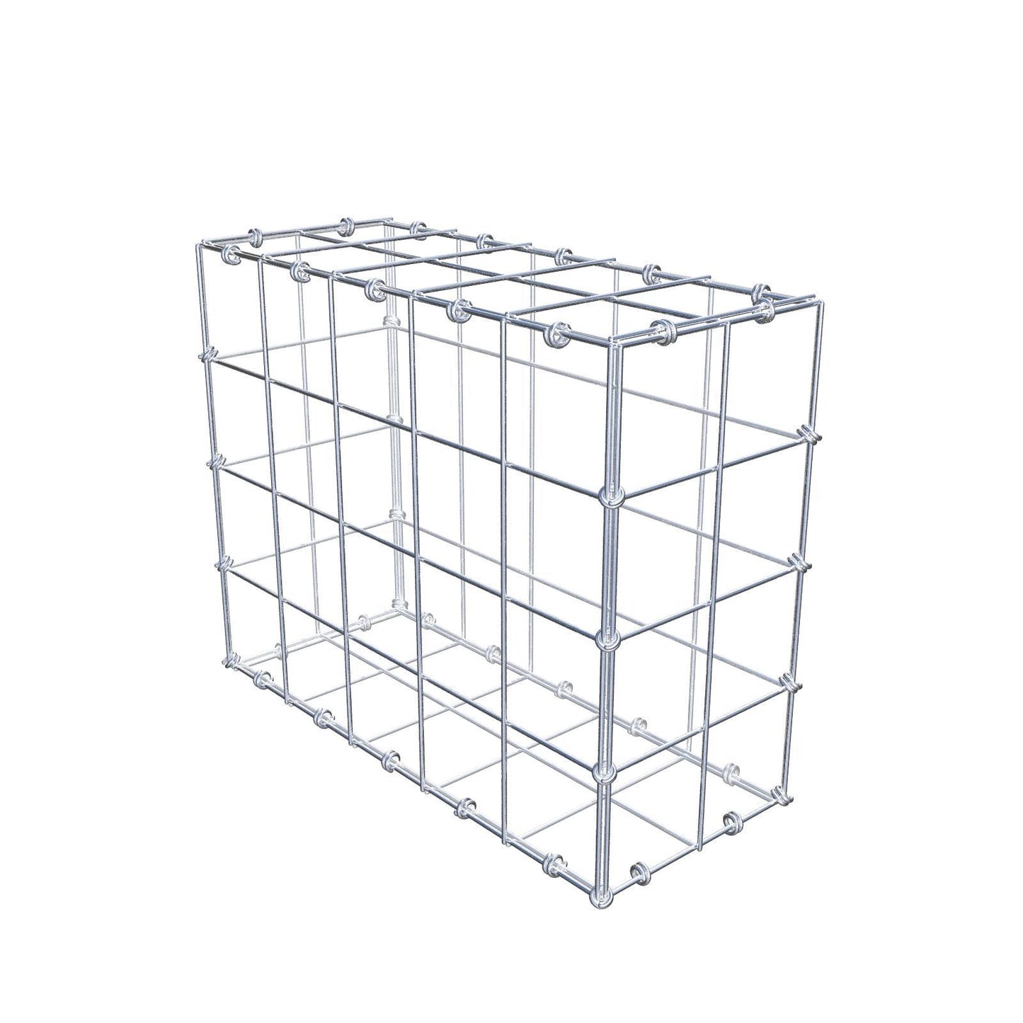 Gabion 50 cm x 40 cm x 20 cm (L x H x P), mailles 10 x 10 cm, anneau en spirale