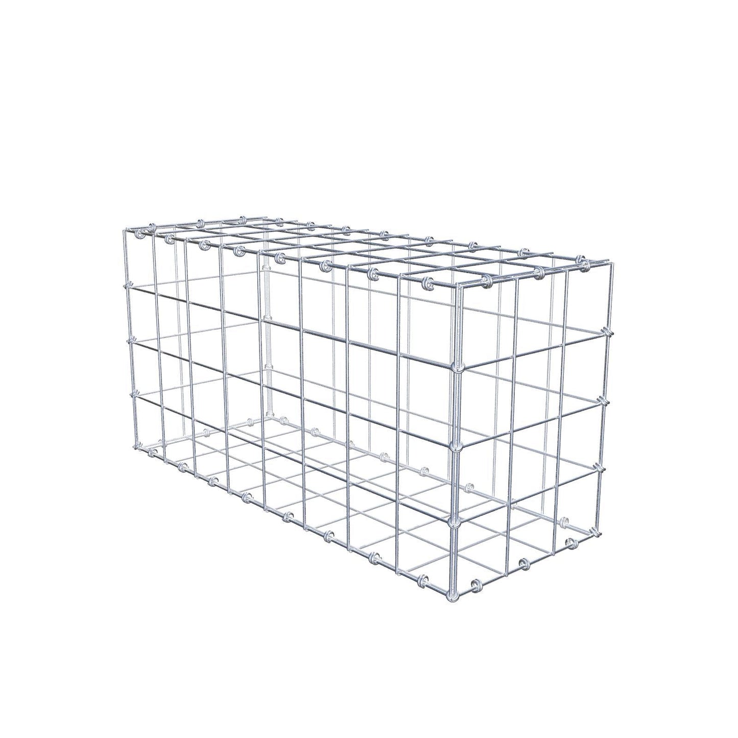 Gabião 80 cm x 40 cm x 30 cm (C x A x P), malhagem 10 x 10 cm, anel espiral