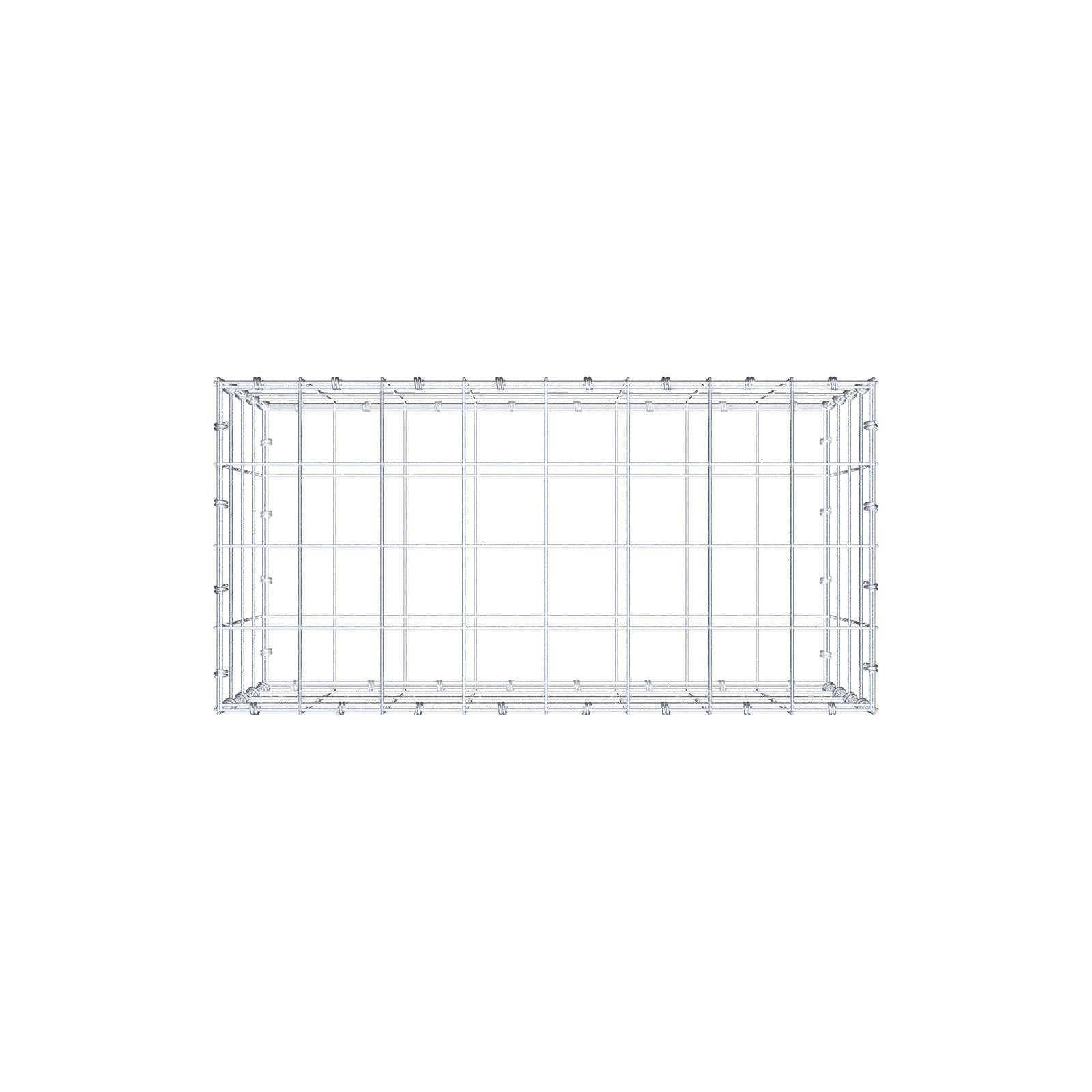 Gabion 80 cm x 40 cm x 40 cm (L x H x P), mailles 10 x 10 cm, anneau en spirale