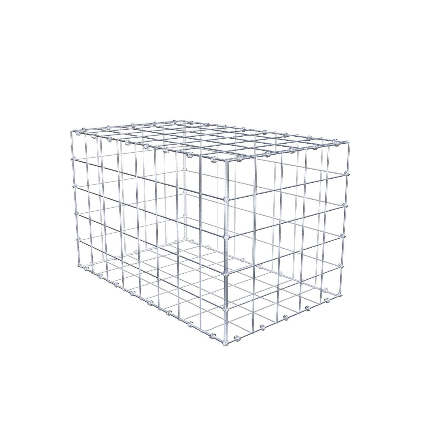 Gabion 80 cm x 50 cm x 50 cm (L x H x P), mailles 10 x 10 cm, anneau en spirale