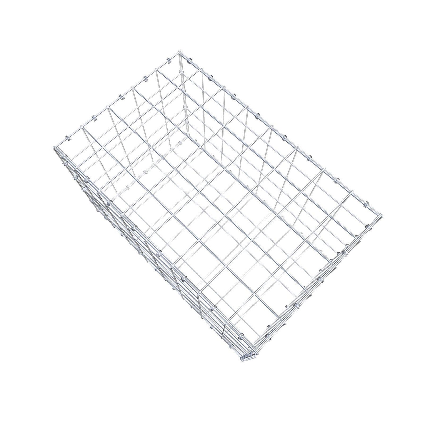 Gabion 80 cm x 50 cm x 50 cm (L x H x P), mailles 10 x 10 cm, anneau en spirale