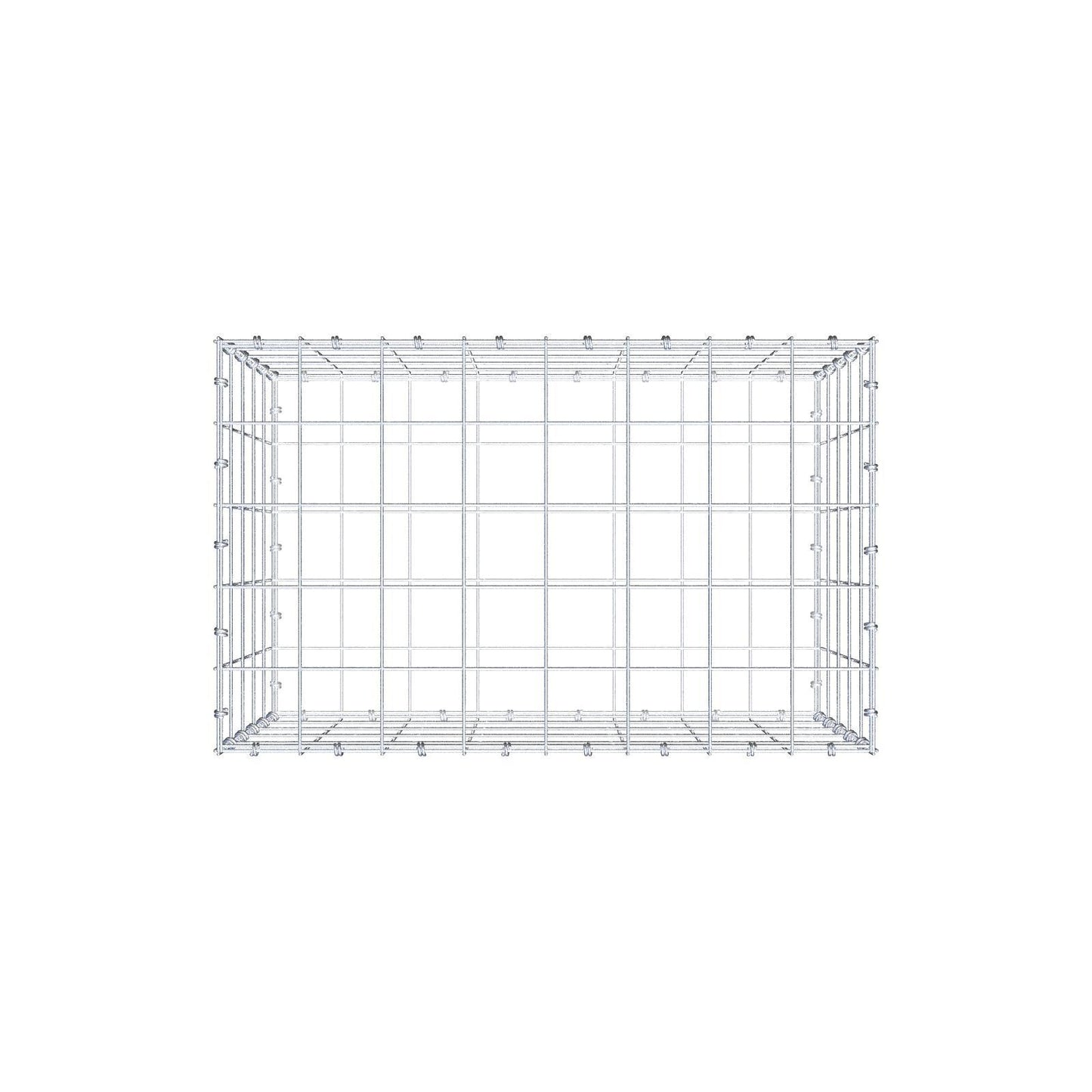 Gabion 80 cm x 50 cm x 50 cm (L x H x P), mailles 10 x 10 cm, anneau en spirale