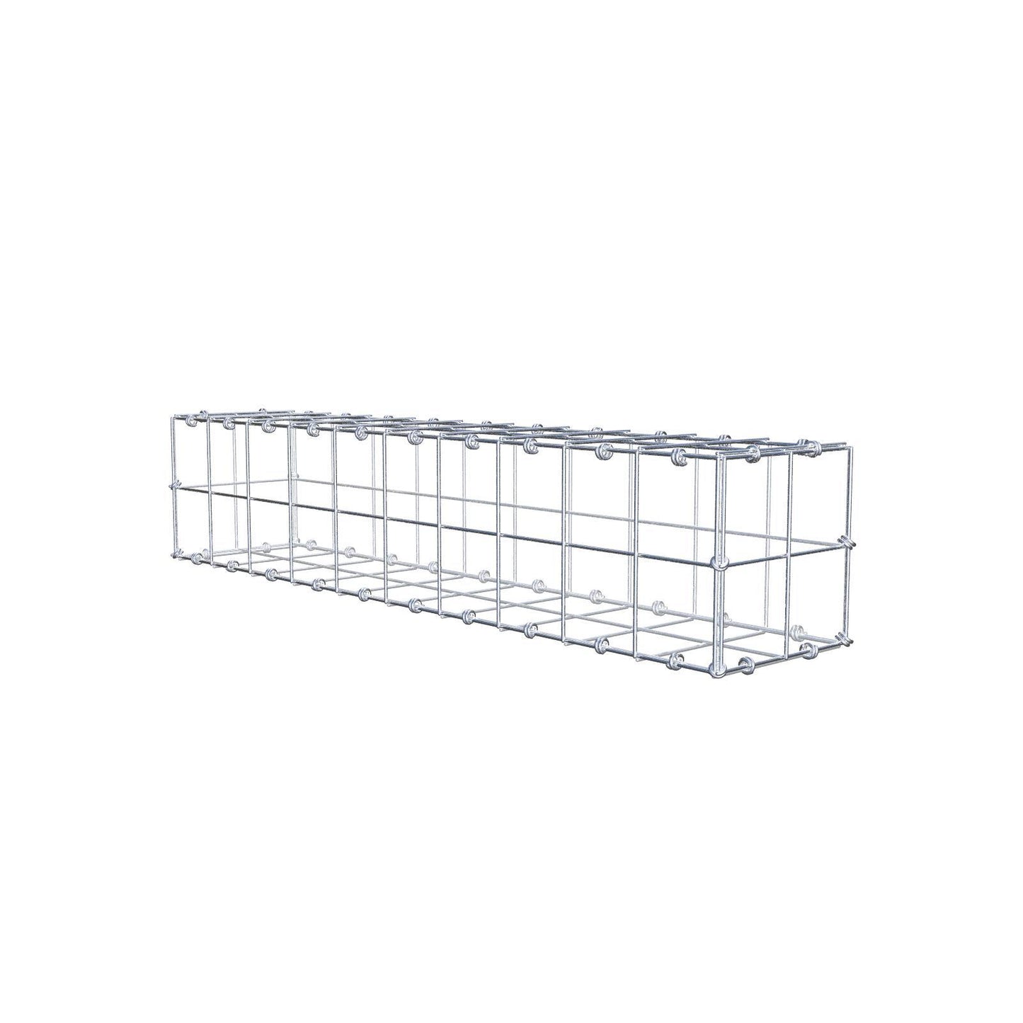 Gabion 100 cm x 20 cm x 20 cm (L x H x D), maskestørrelse 10 x 10 cm, spiralring