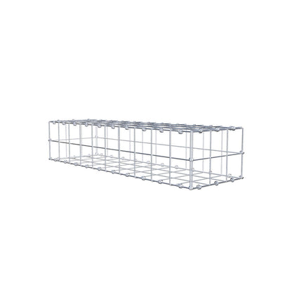 Gabion 100 cm x 20 cm x 30 cm (L x H x D), maskestørrelse 10 x 10 cm, spiralring