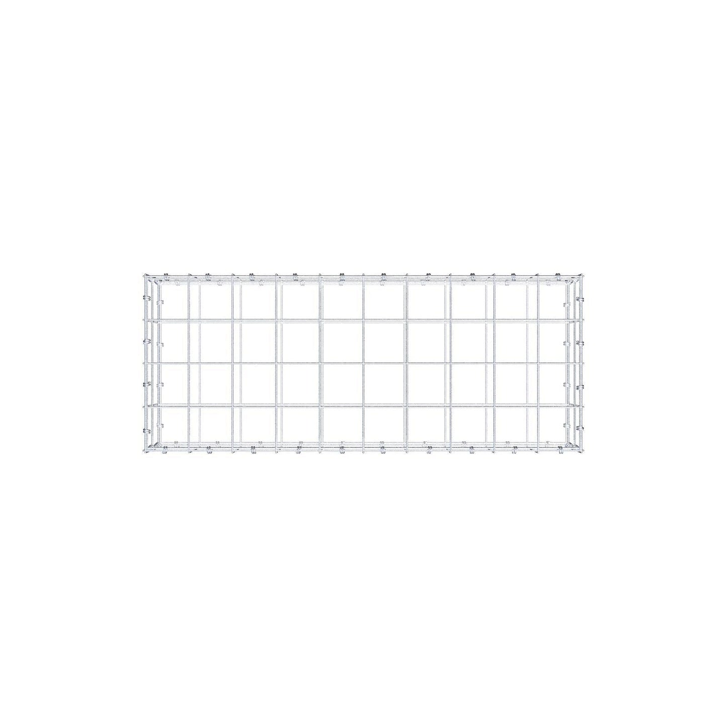 Gabion 100 cm x 20 cm x 40 cm (L x H x D), maskestørrelse 10 x 10 cm, spiralring