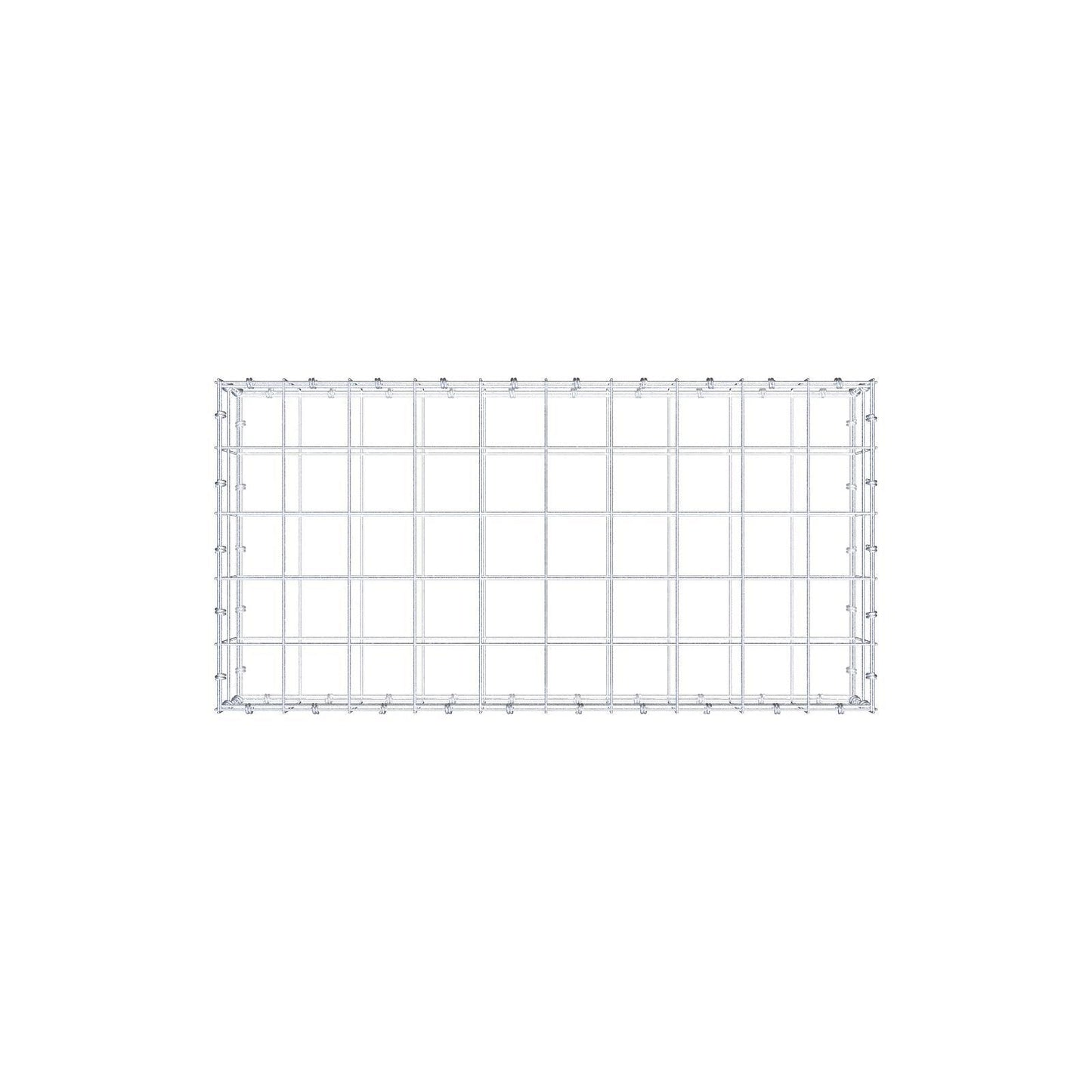 Gabion 100 cm x 20 cm x 50 cm (L x H x P), mailles 10 x 10 cm, anneau en spirale