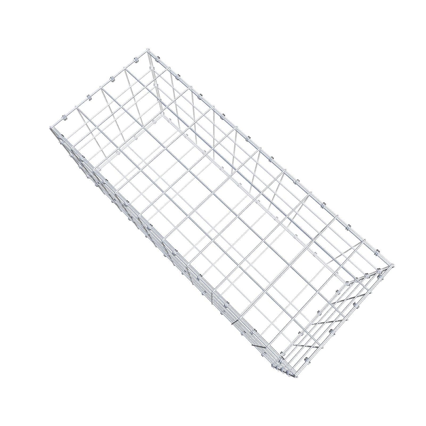 Gabion 100 cm x 40 cm x 40 cm (L x H x P), mailles 10 x 10 cm, anneau en spirale
