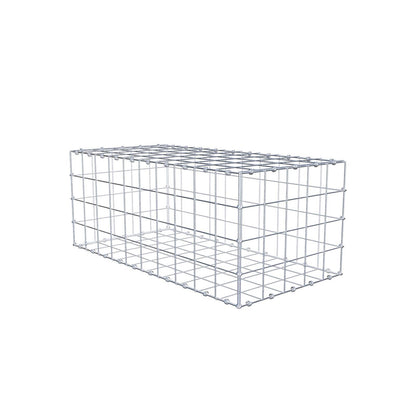 Gabion 100 cm x 40 cm x 50 cm (L x H x D), maskestørrelse 10 x 10 cm, spiralring