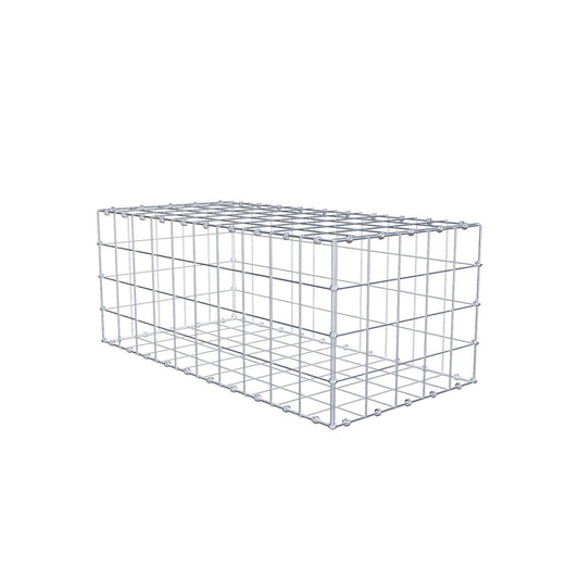 Gabion 100 cm x 40 cm x 50 cm (L x H x D), maskstorlek 10 x 10 cm, spiralring