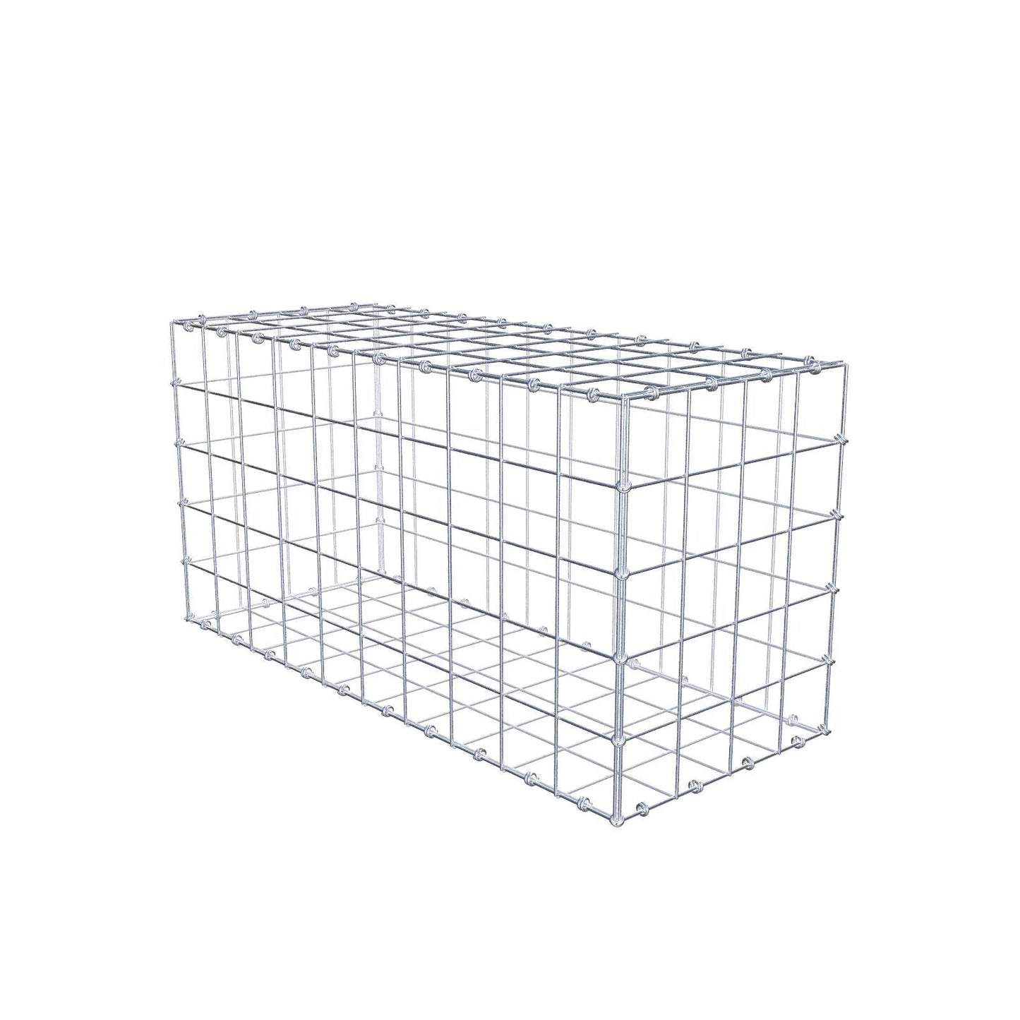 Gabion 100 cm x 50 cm x 40 cm (L x H x D), maskestørrelse 10 x 10 cm, spiralring