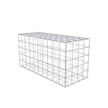Gabion 100 cm x 50 cm x 40 cm (L x H x D), maskestørrelse 10 x 10 cm, spiralring