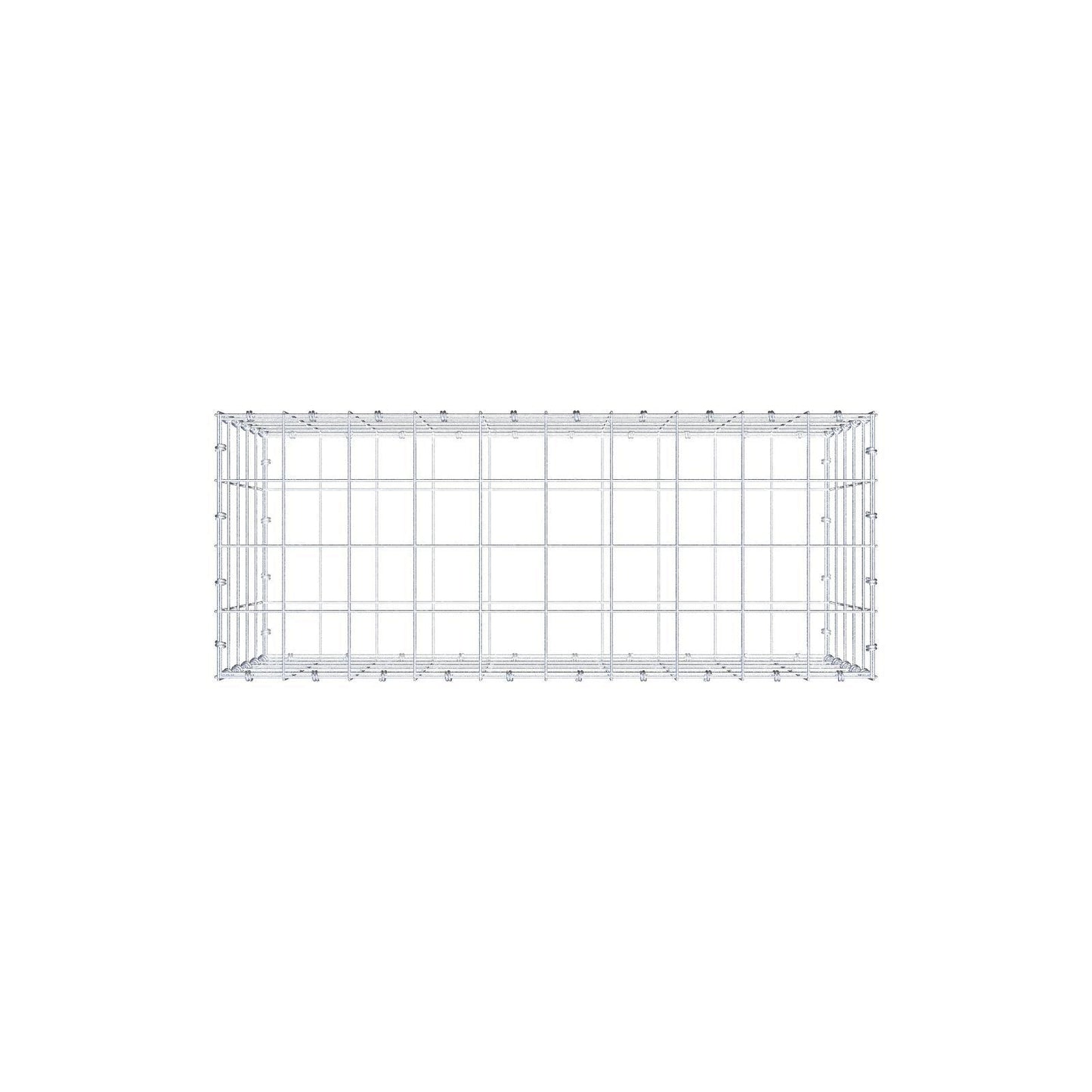 Gabion 100 cm x 50 cm x 40 cm (L x H x D), maskestørrelse 10 x 10 cm, spiralring