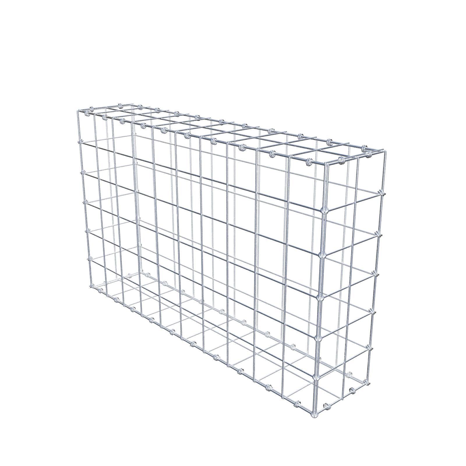 Gabbione 100 cm x 60 cm x 20 cm (L x H x P), maglia 10 x 10 cm, anello a spirale