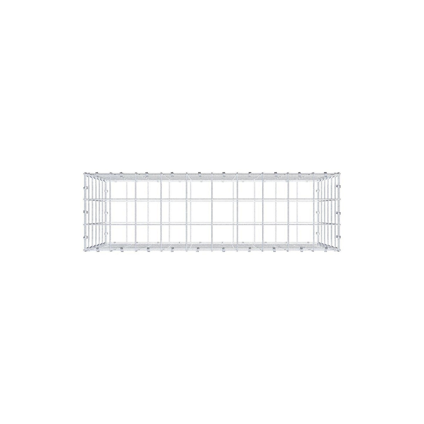 Gavión 100 cm x 60 cm x 30 cm (L x A x P), luz de malla 10 x 10 cm, anillo en espiral